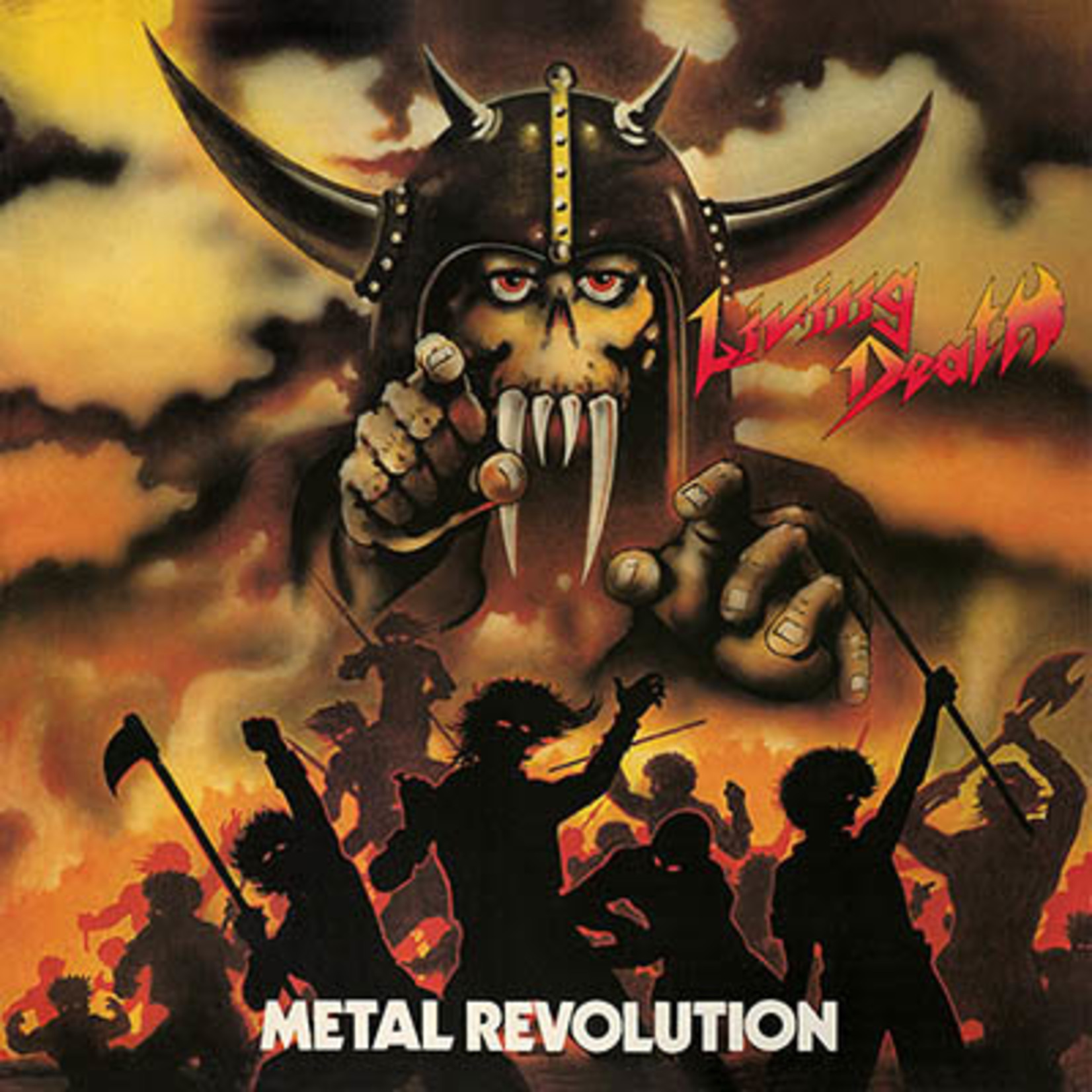 LIVING DEATH 'metal revolution' BONE LP