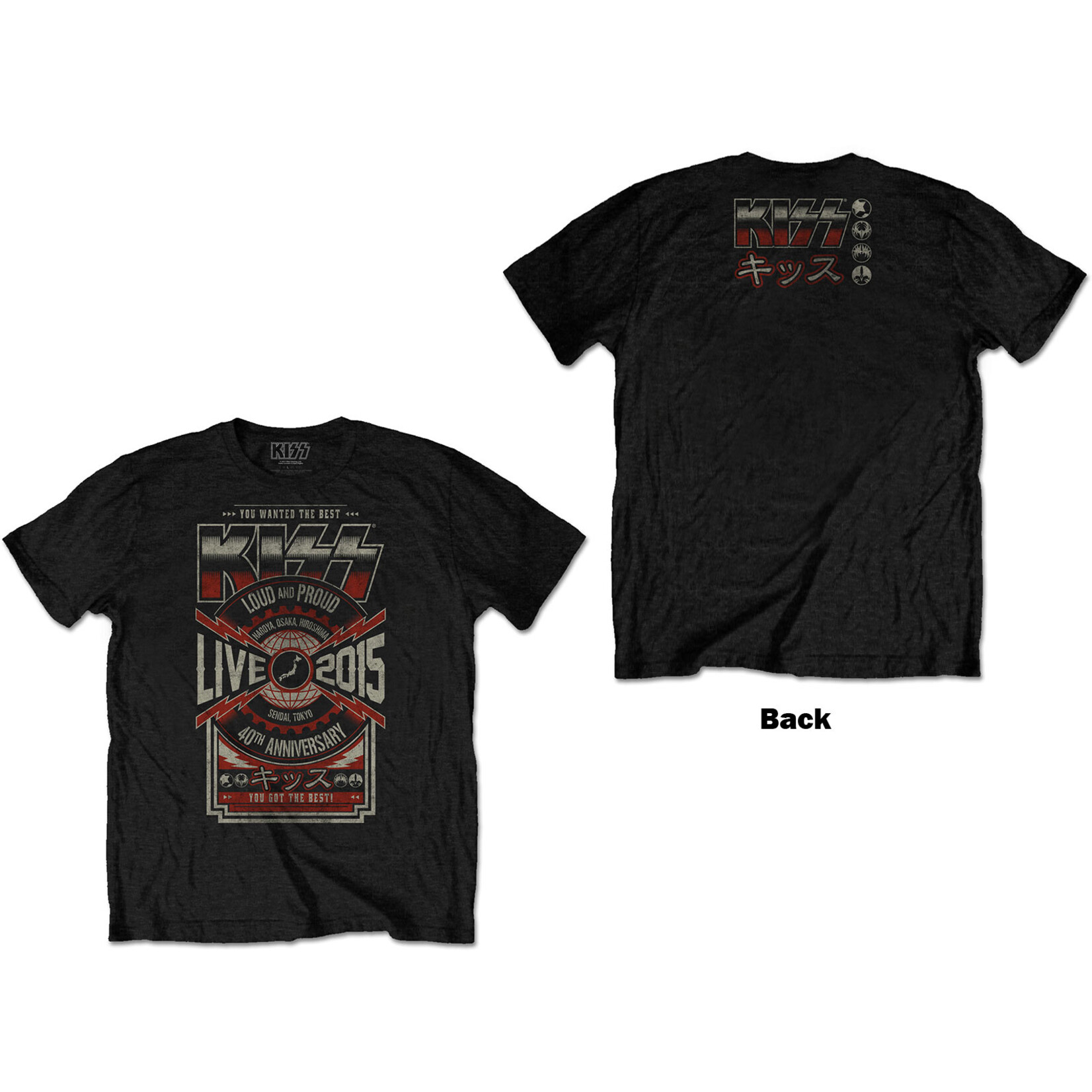 KISS - Live 2015 XL SHIRT