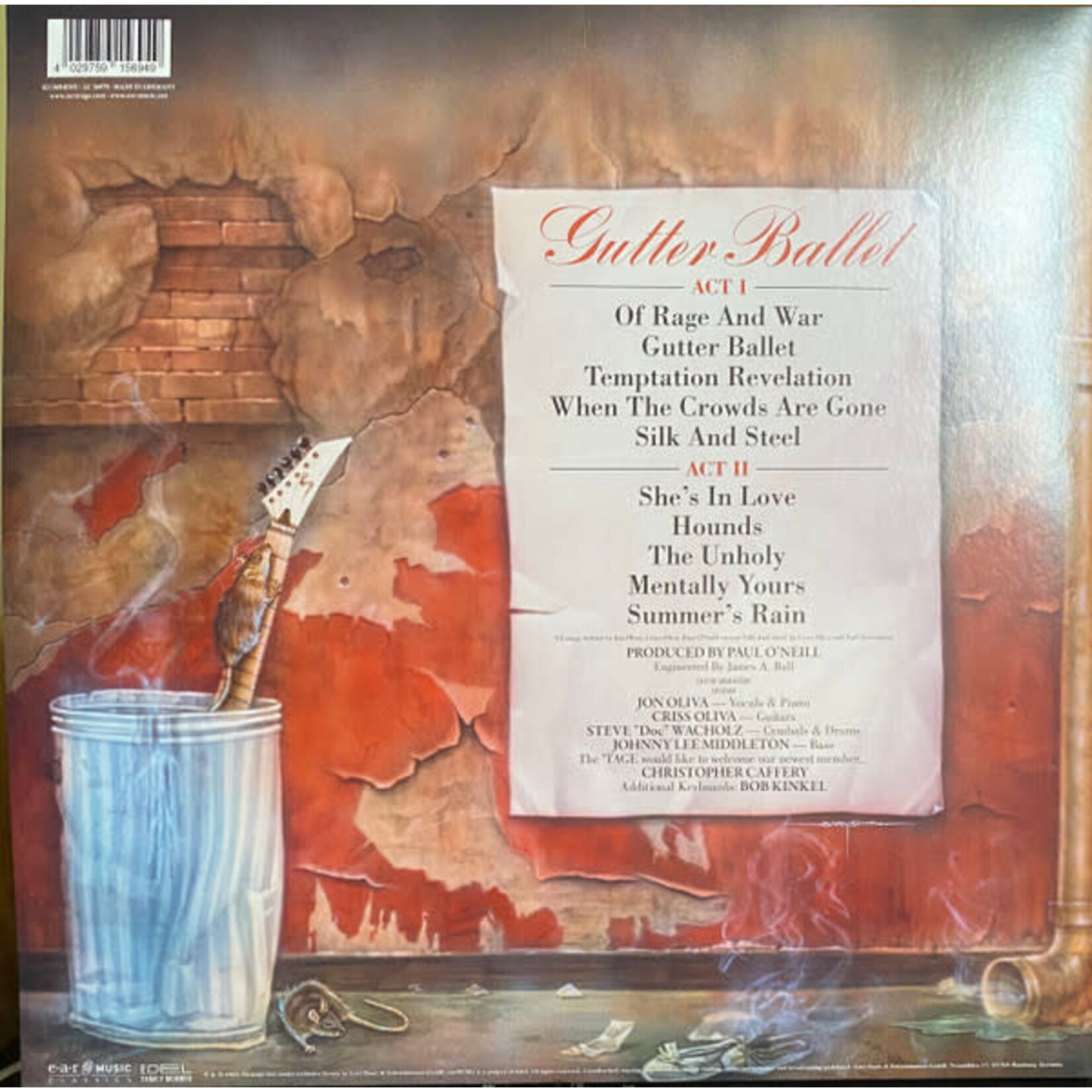 SAVATAGE - GUTTER BALLET - GATEFOLD LP