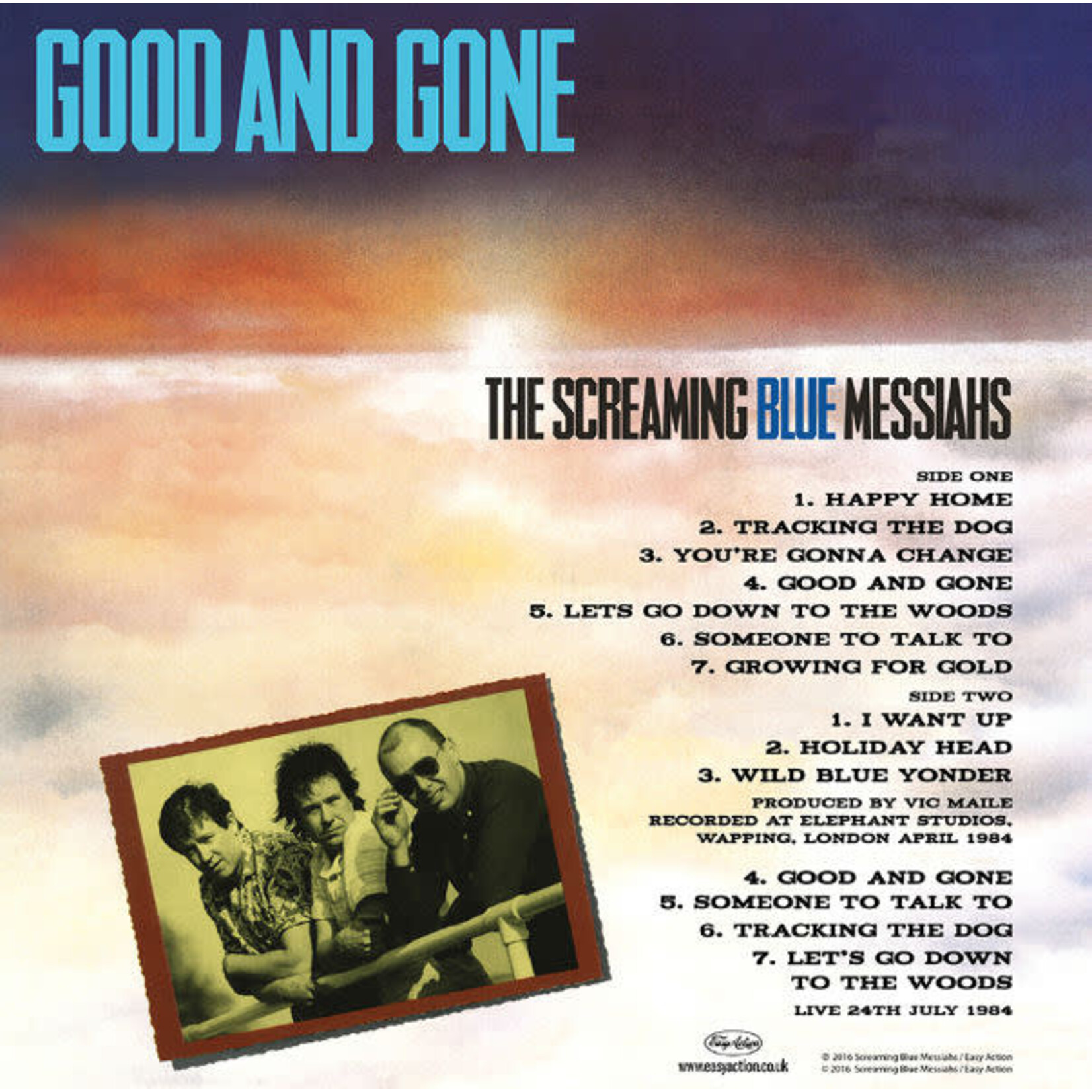 THE SCREAMING BLUE MESSIAHS - GONE & GONE - COLOURED BLUE LP