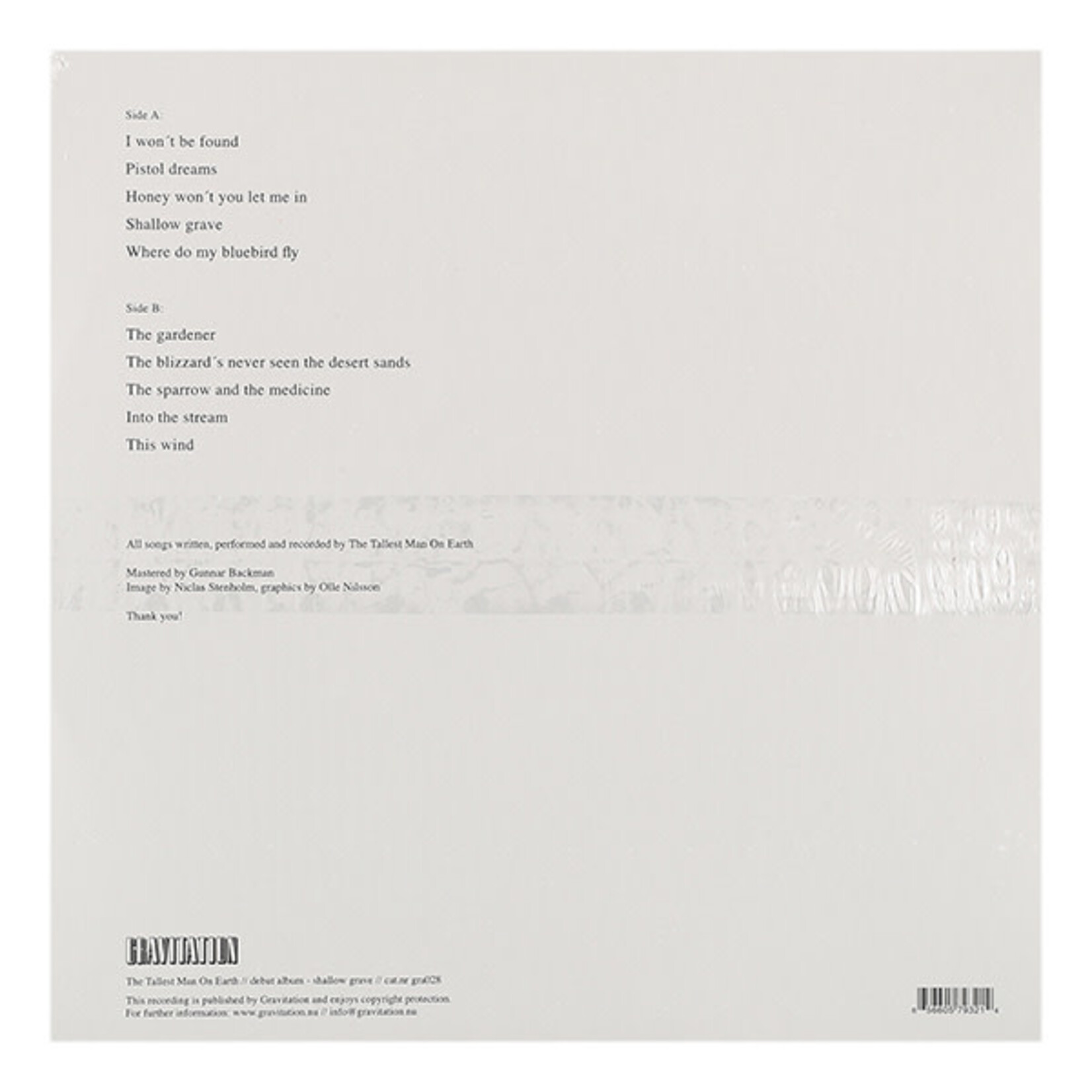 TALLEST MAN ON EARTH - SHALLOW GRAVE - LP