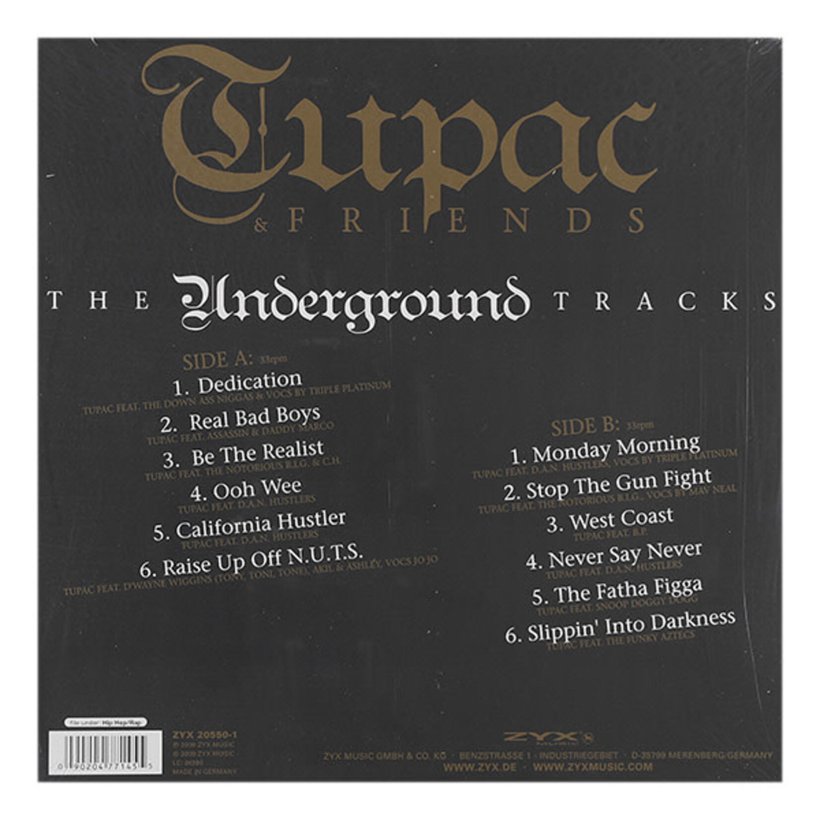 TUPAC & FRIENDS - UNDERGROUND TRACKS - LP