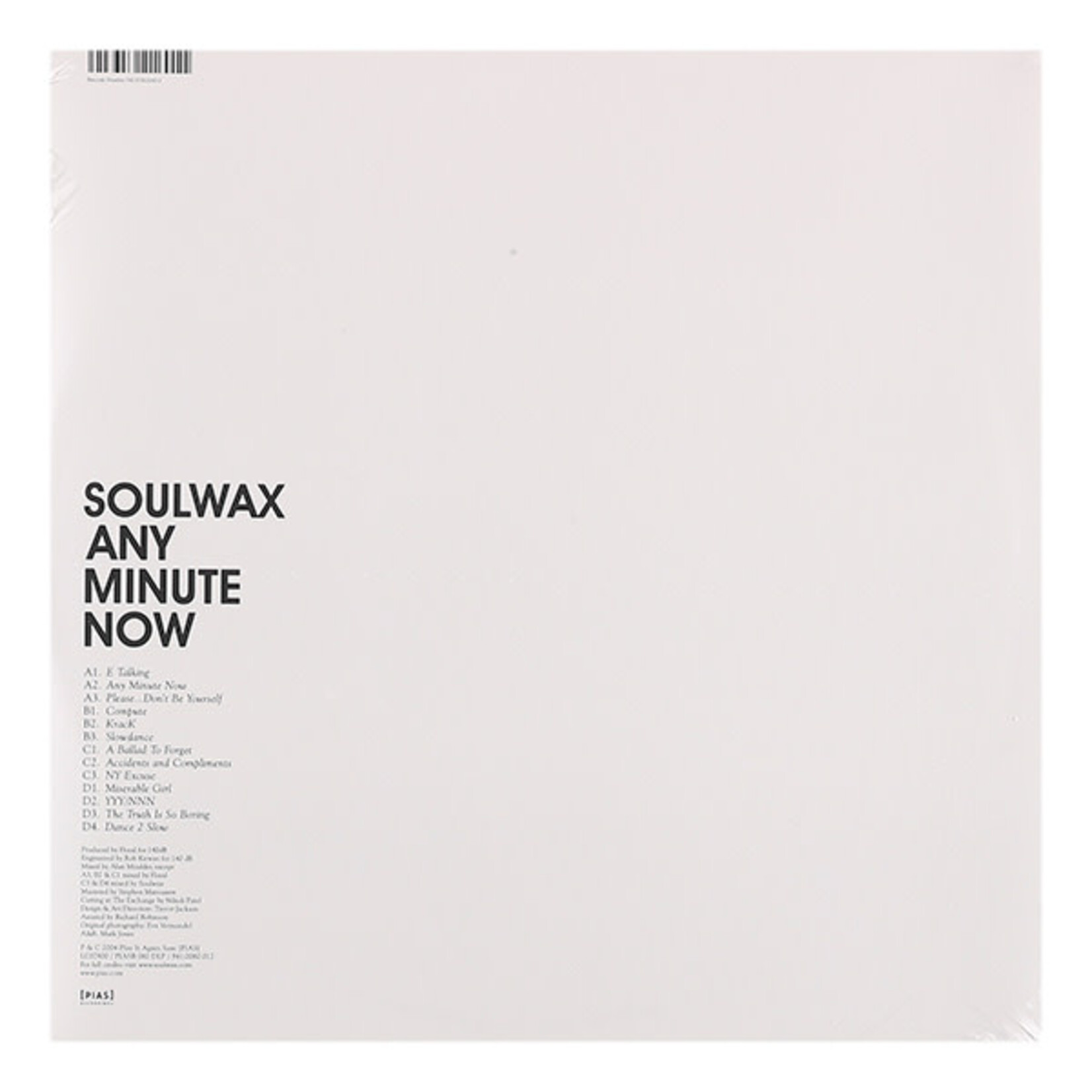 SOULWAX - ANY MINUTE NOW - COLOURED CLEAR - 2LP