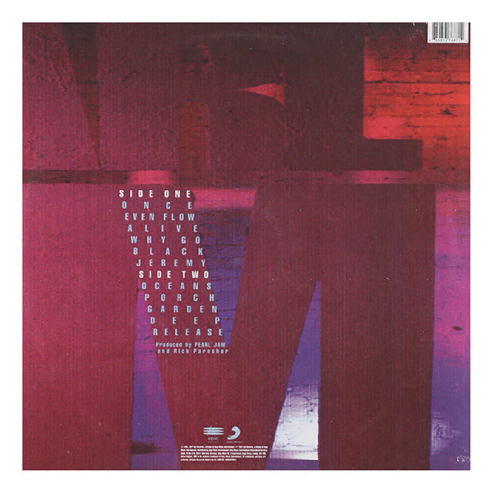 PEARL JAM - TEN - REISSUE REMASTERED LP