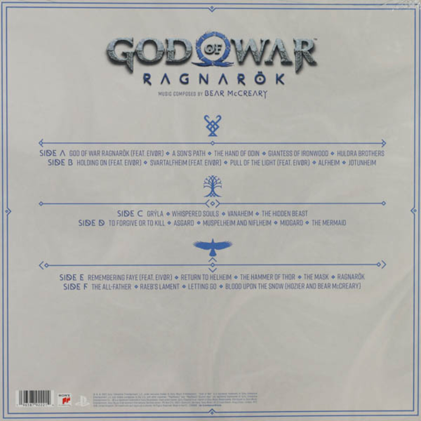 MCCREARY, BEAR - GOD OF WAR RAGNARÖK - OST GATEFOLD COLORED BLUE & BLACK MABLED3LP