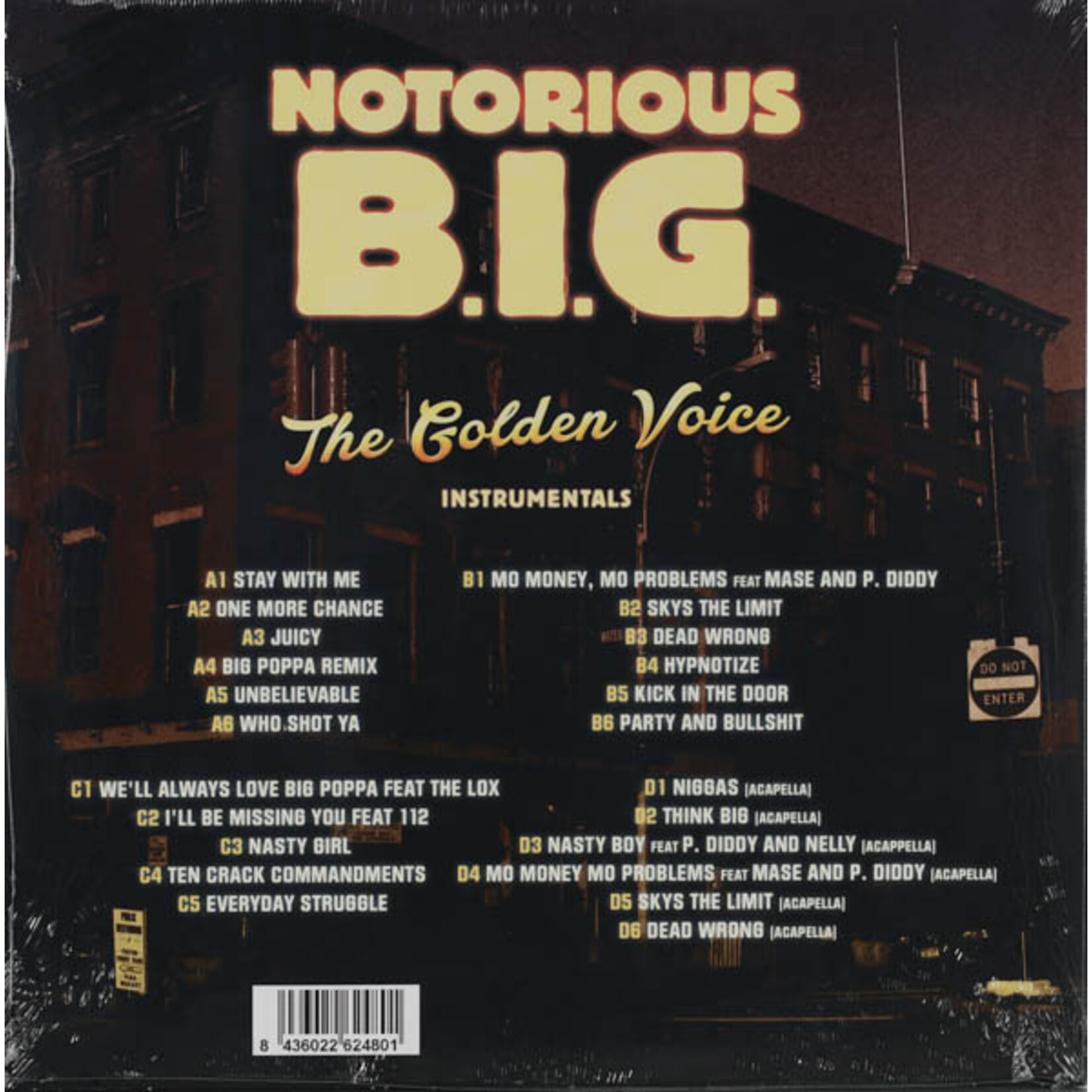 NOTORIOUS B.I.G. - THE GOLDEN VOICE INSTRUMENTALS - 2LP