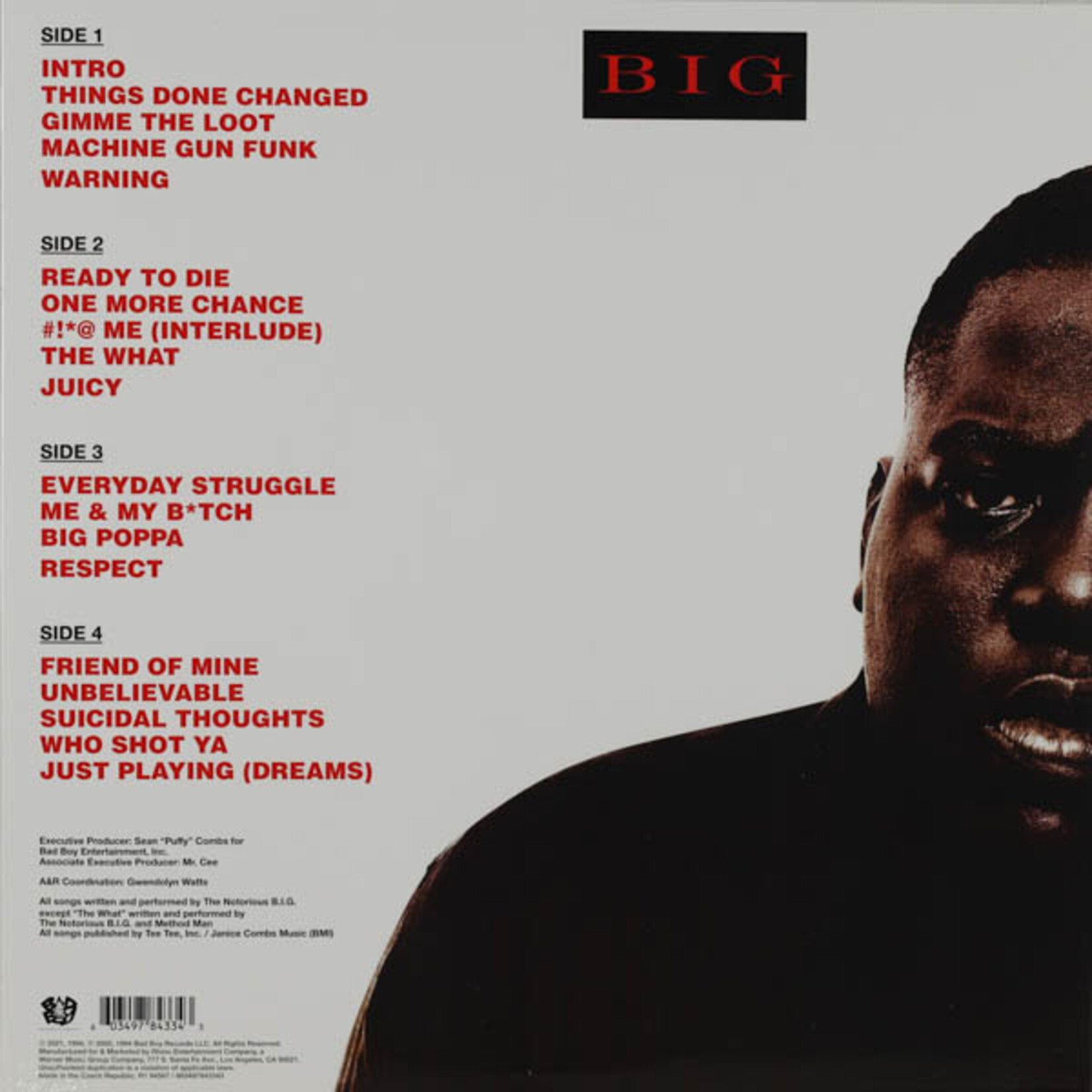 NOTORIOUS B.I.G. - READY TO DIE - 2LP