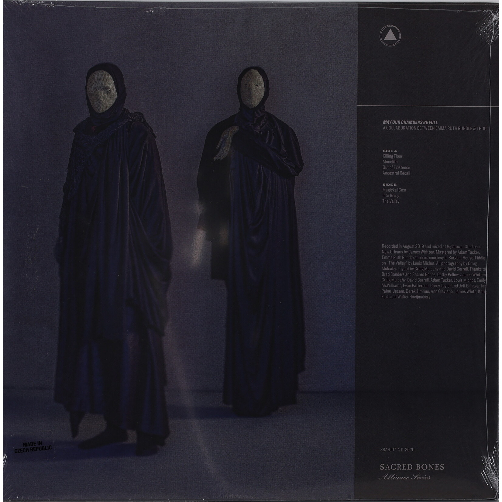 RUNDLE, EMMA RUTH & THOU - MAY OUR CHAMBERS BE FULL - 15TH ANNIVERSARY COLOURED BLUE & PURPLE LP