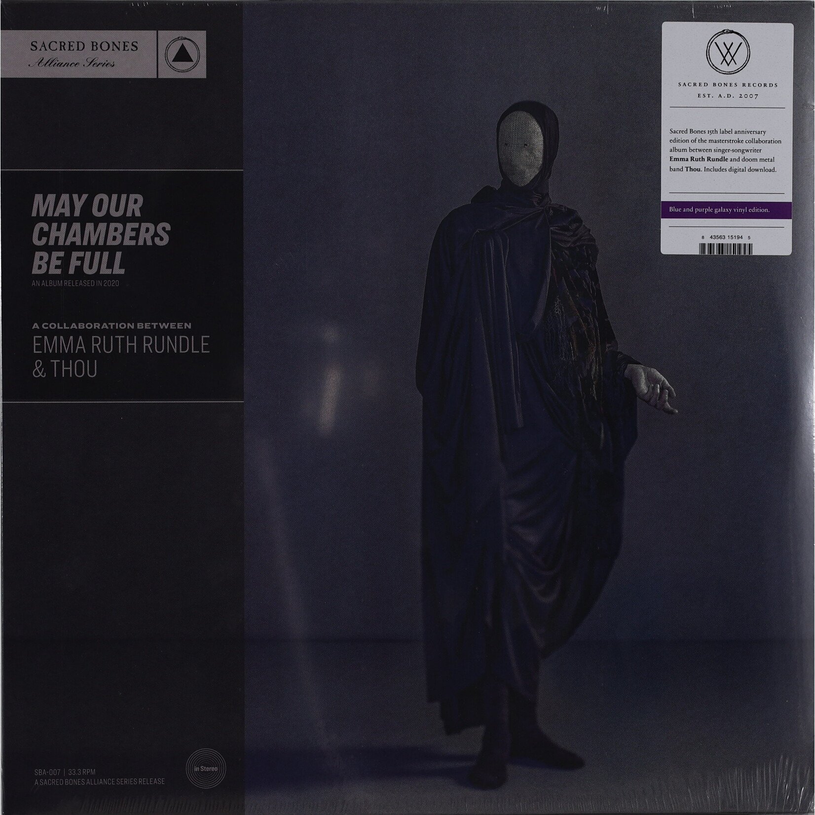 RUNDLE, EMMA RUTH & THOU - MAY OUR CHAMBERS BE FULL - 15TH ANNIVERSARY COLOURED BLUE & PURPLE LP