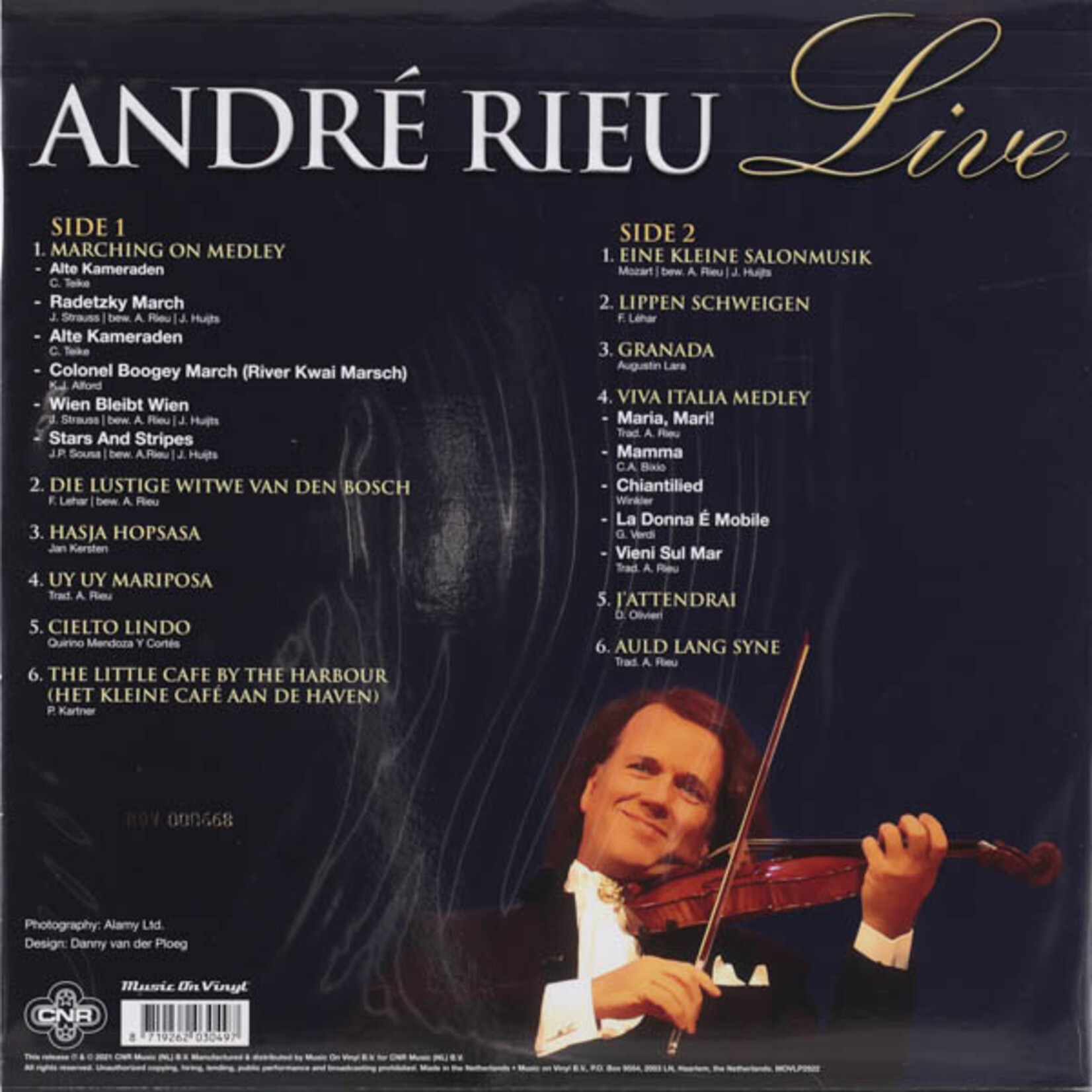 RIEU, ANDRE - LIVE - LTD COLOURED CLEAR BLUE LP
