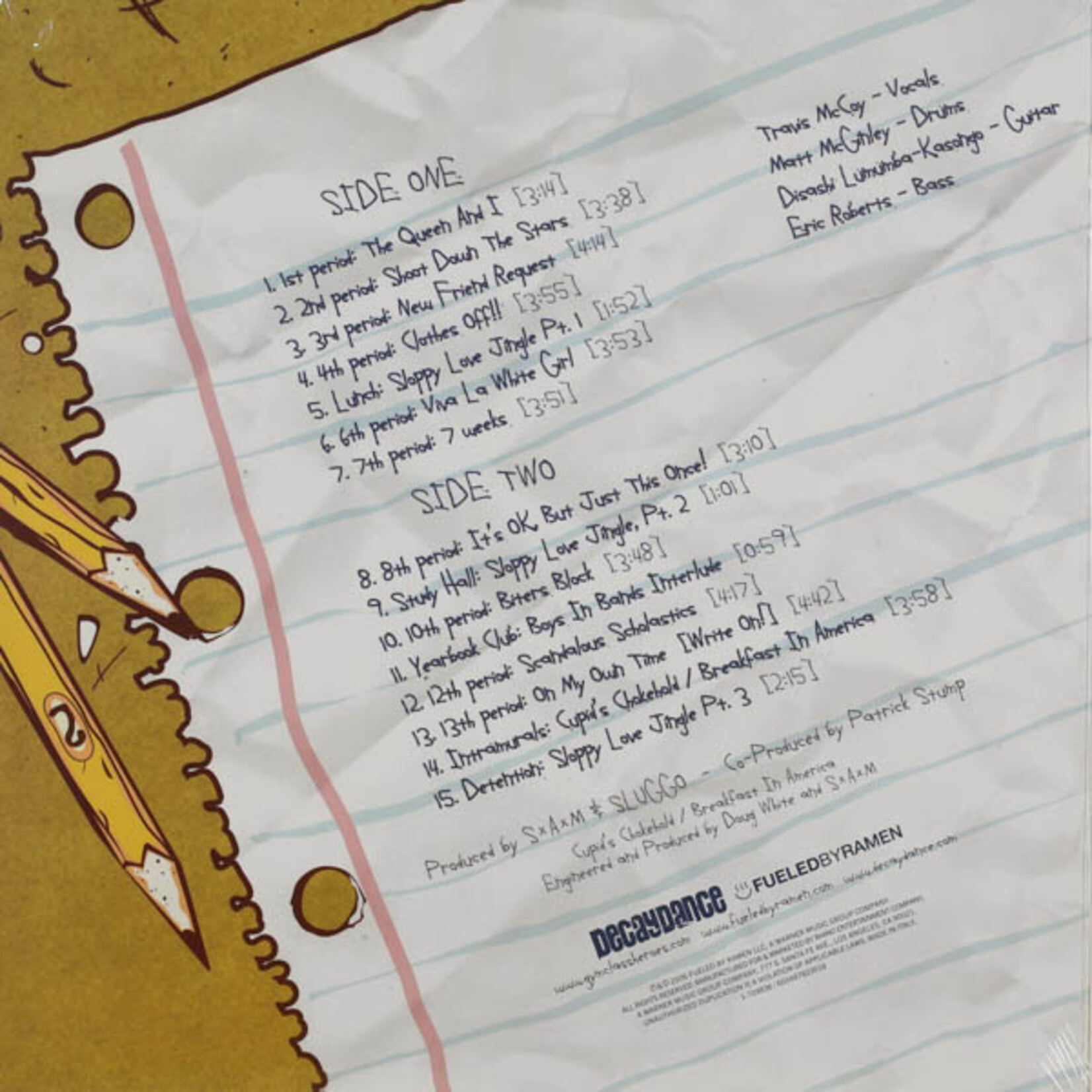 GYM CLASS HEROES - AS CRUEL AS SCHOOL CHILDREN - COLOURED YELLOW LP