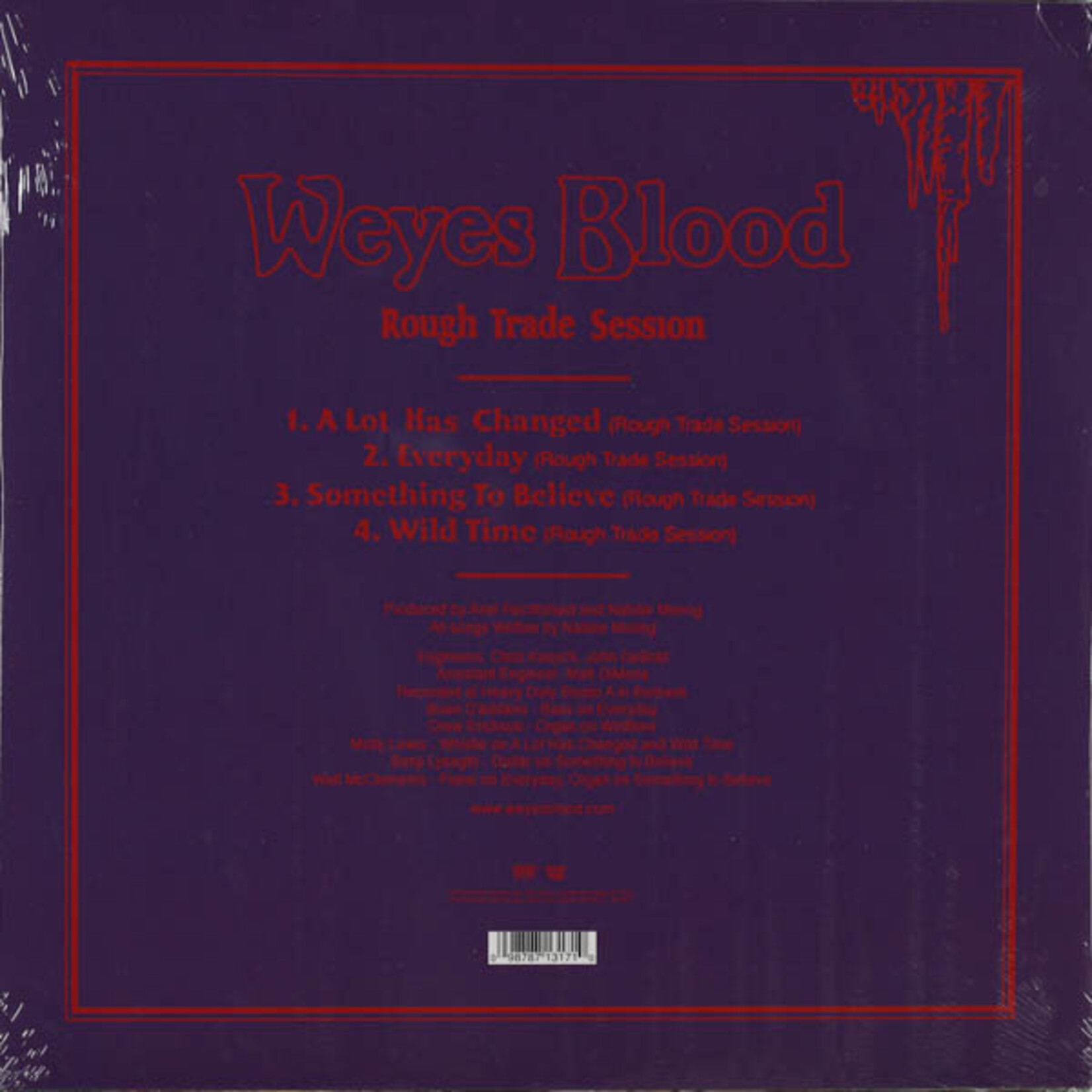 WEYES BLOOD - ROUGH TRADE SESSIONS - LTD COLOURED MAROON 12in LP