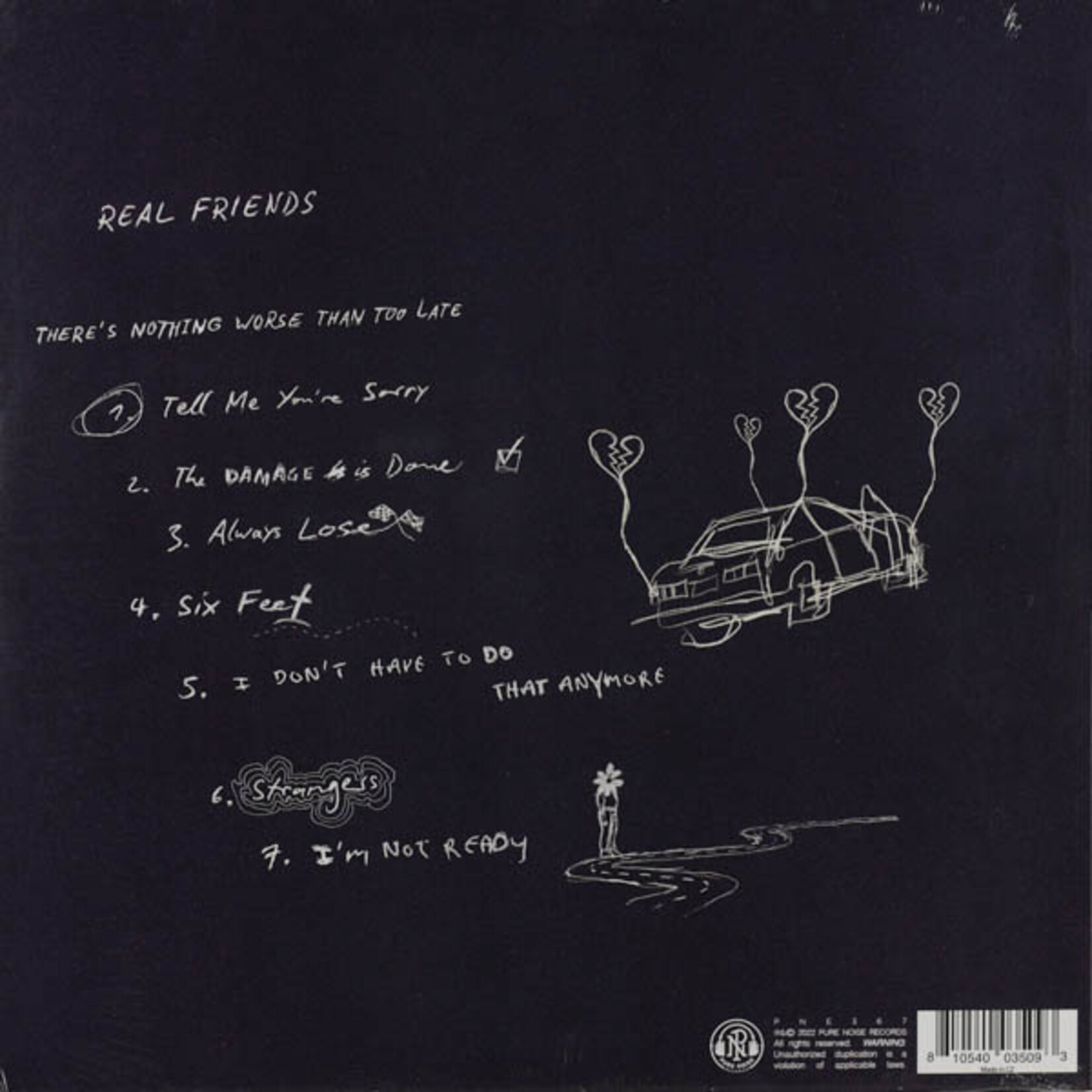 REAL FRIENDS - THERE'S NOTHING WORSE THAN TOO LATE - LP