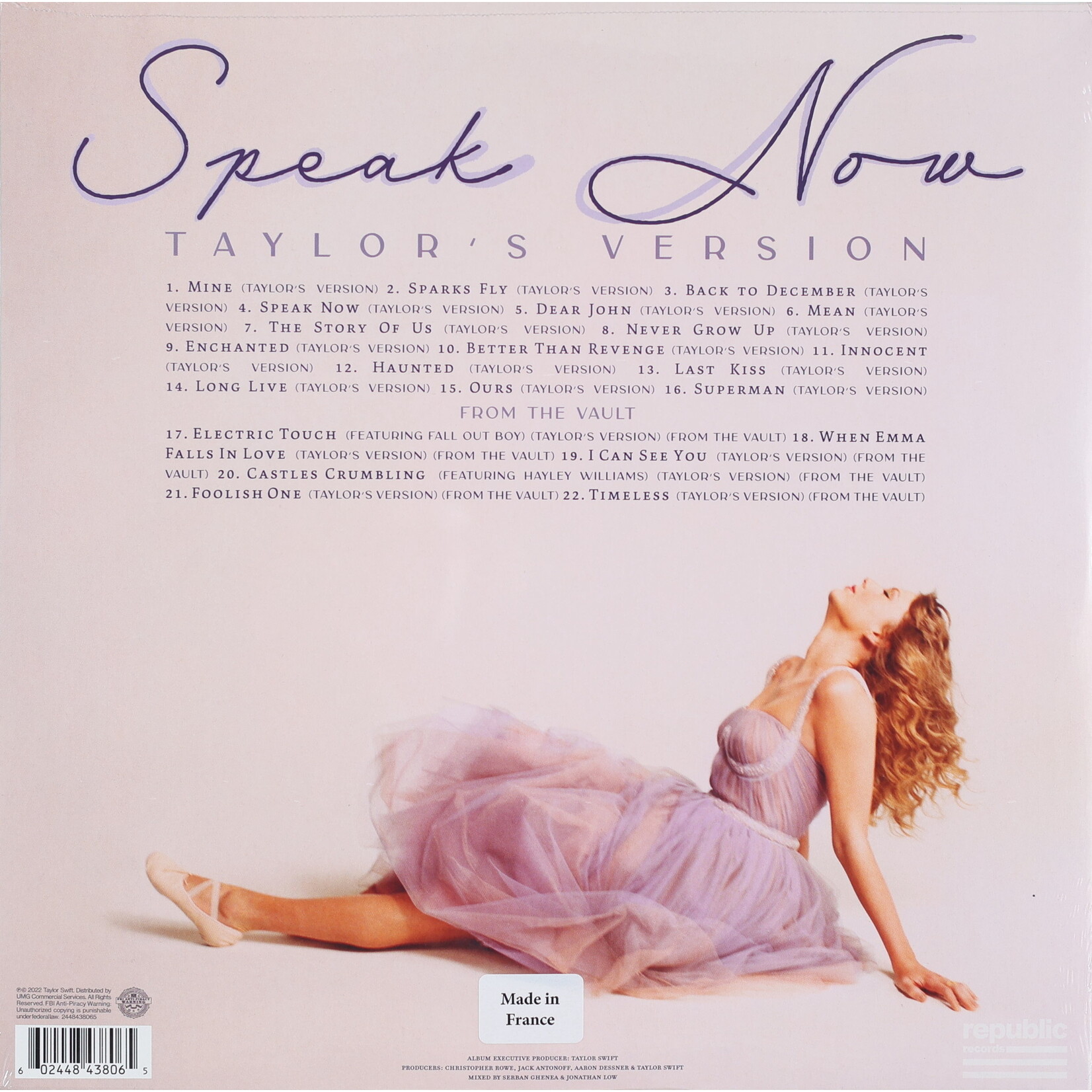 SWIFT, TAYLOR - SPEAK NOW - COLORED VIOLET MARBLED 3LP