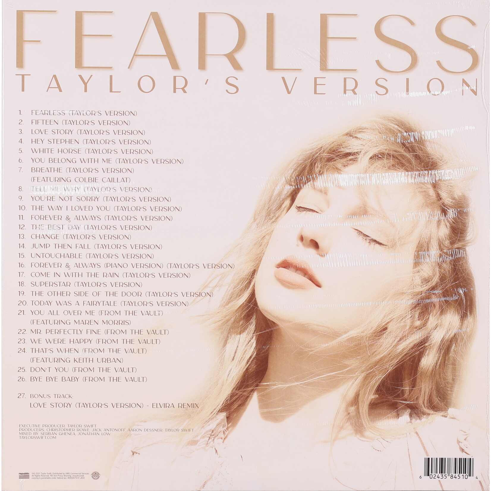 SWIFT, TAYLOR - FEARLESS (TAYLOR'S VERSION) - COLORED GOLD 3LP