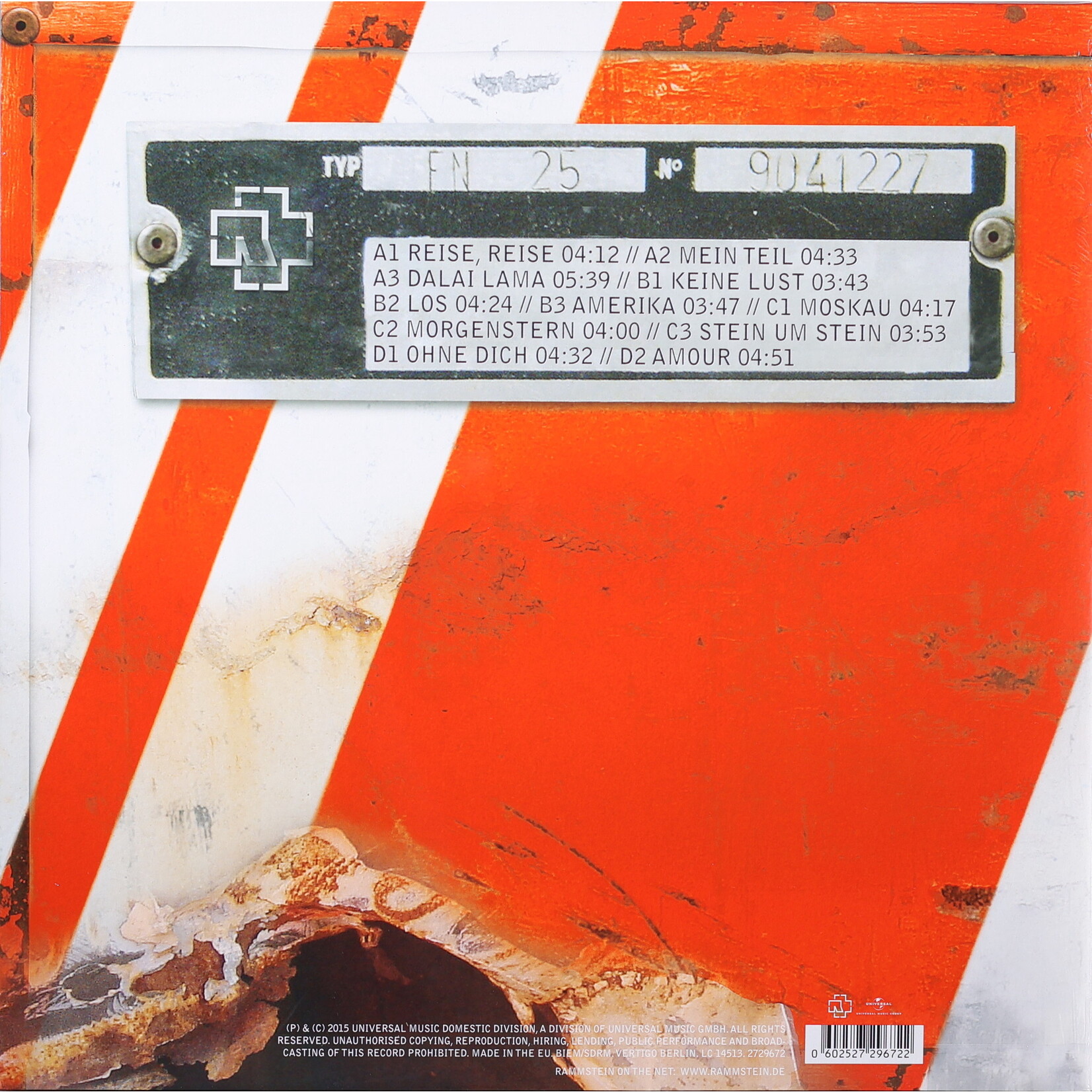 RAMMSTEIN - REISE REISE - GATEFOLD  2LP