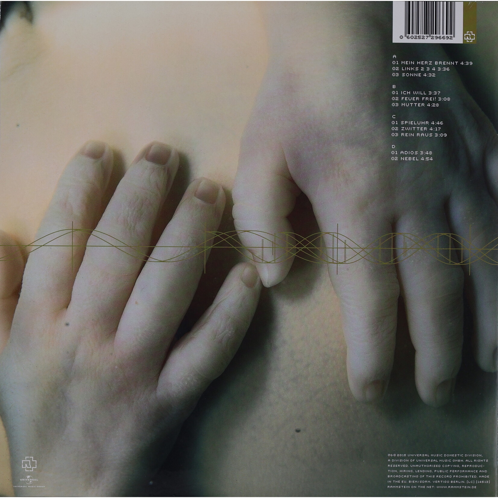 RAMMSTEIN - MUTTER - LTD GATEFOLD 2LP