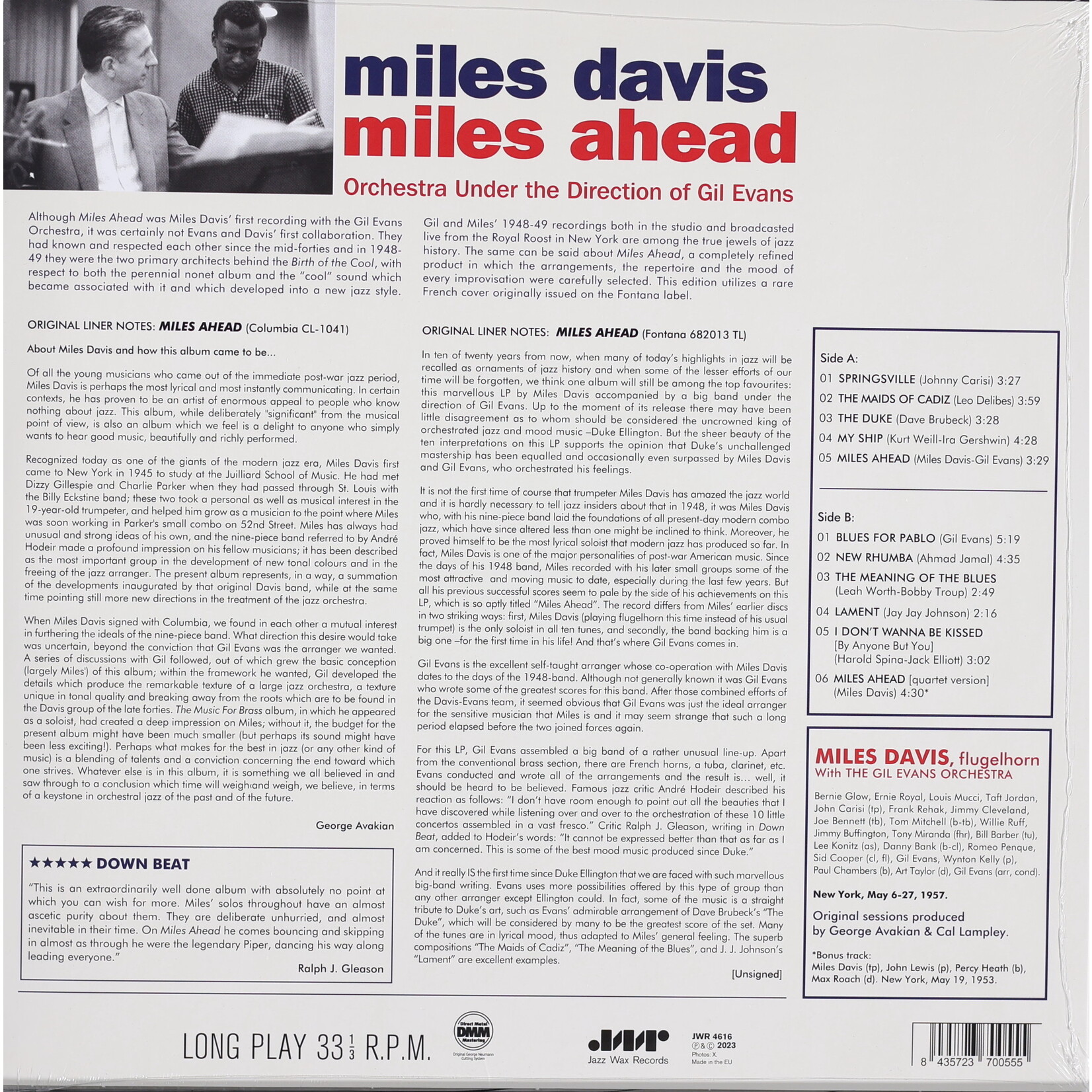 DAVIS, MILES  - MILES AHEAD  - LP
