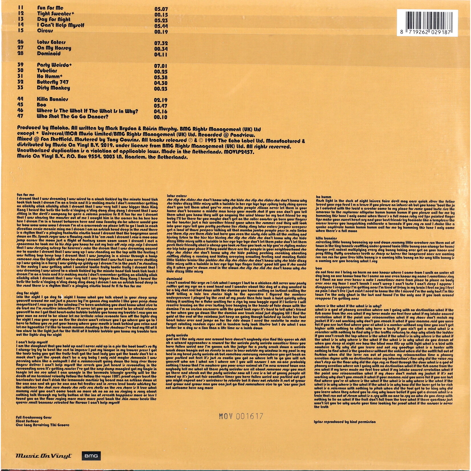 MOLOKO - DO YOU LIKE MY TIGHT SWEATER? - LTD 2500 CPS COLOURED CLEAR YELLOW 2LP