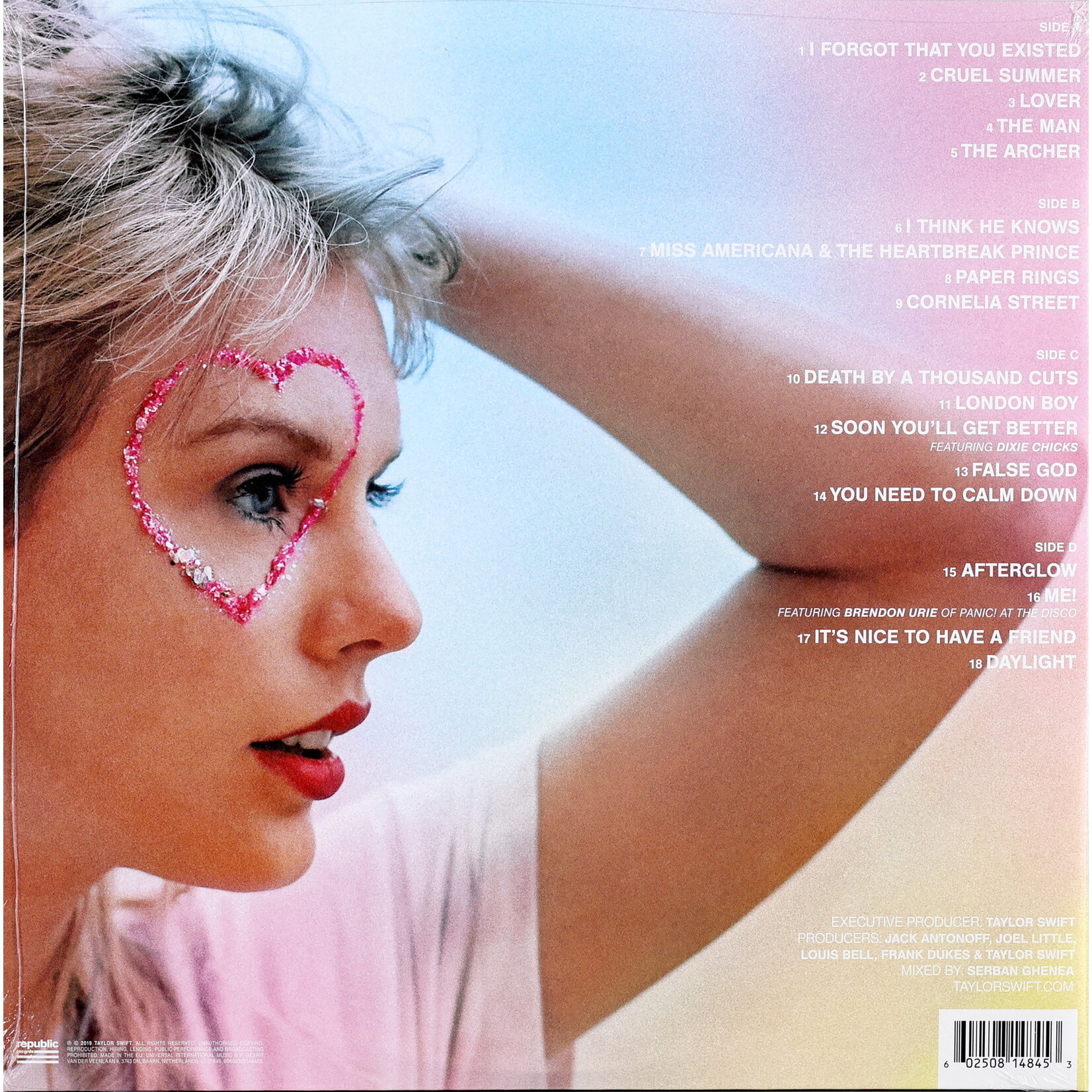 SWIFT, TAYLOR - LOVER - COLOURED PINK & BLUE 2LP