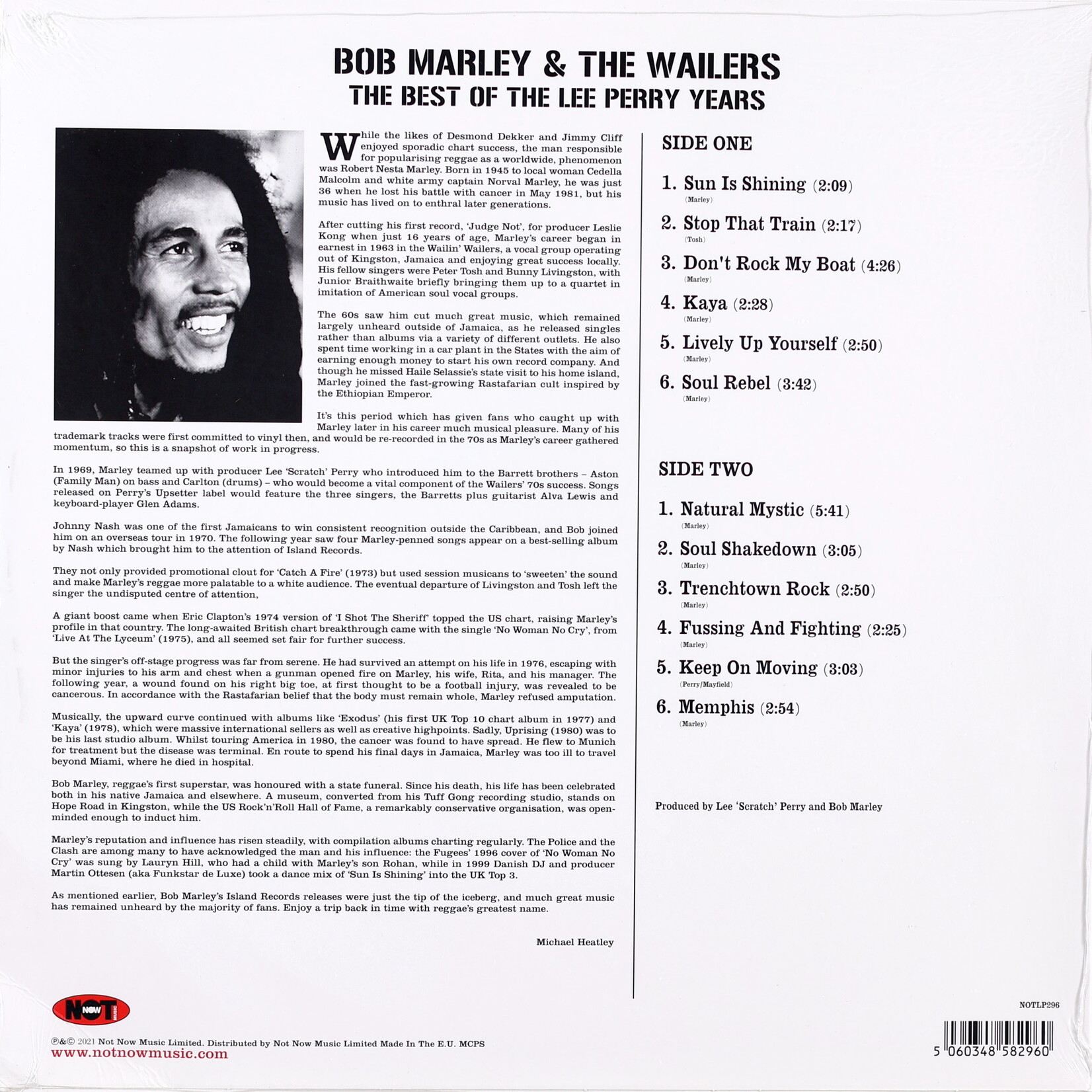 MARLEY, BOB - BEST OF: THE LEE PERRY YEARS - COLOURED RED LP