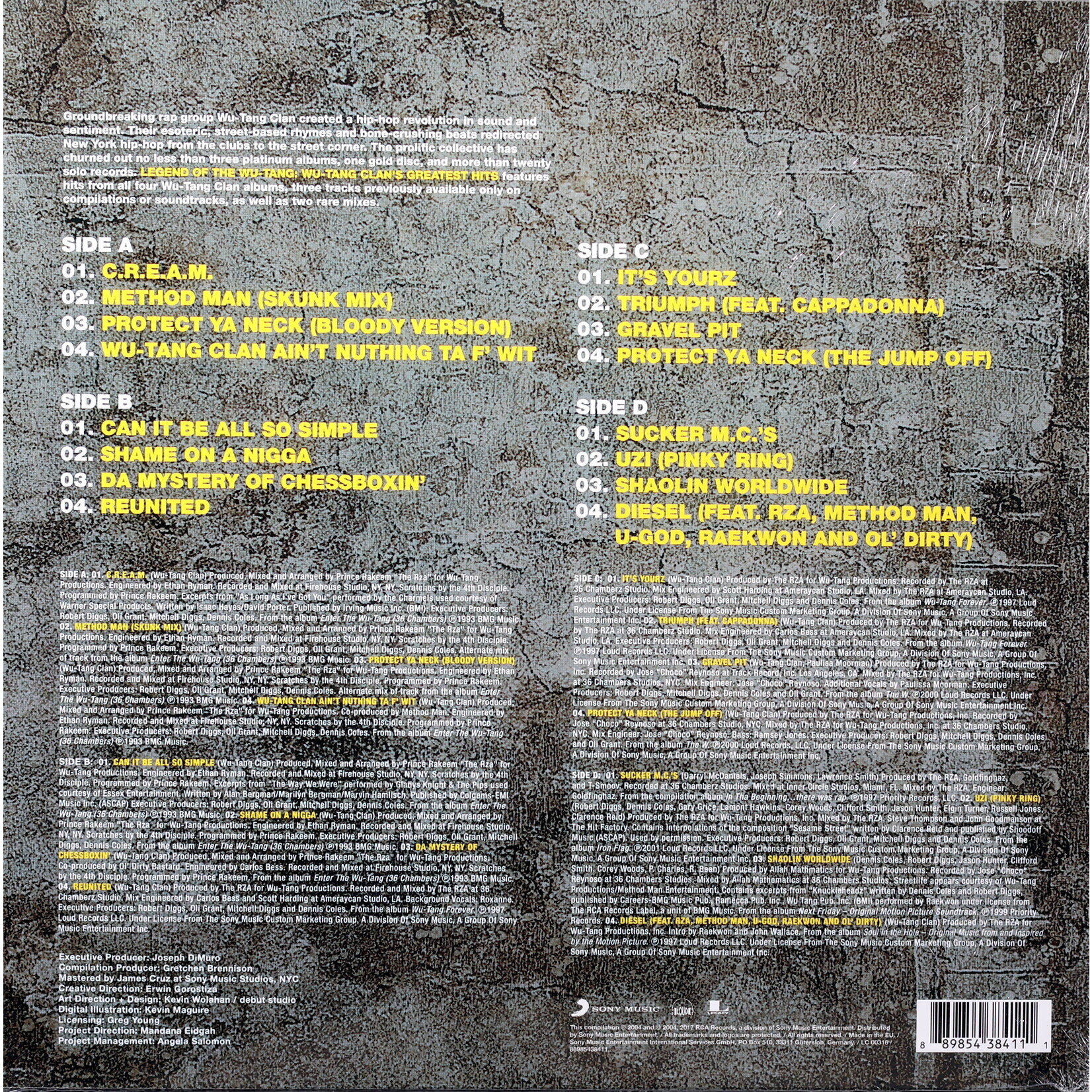 WU-TANG CLAN - LEGEND OF THE WU-TANG: WU-TANG CLAN'S GREATEST HITS - 2LP