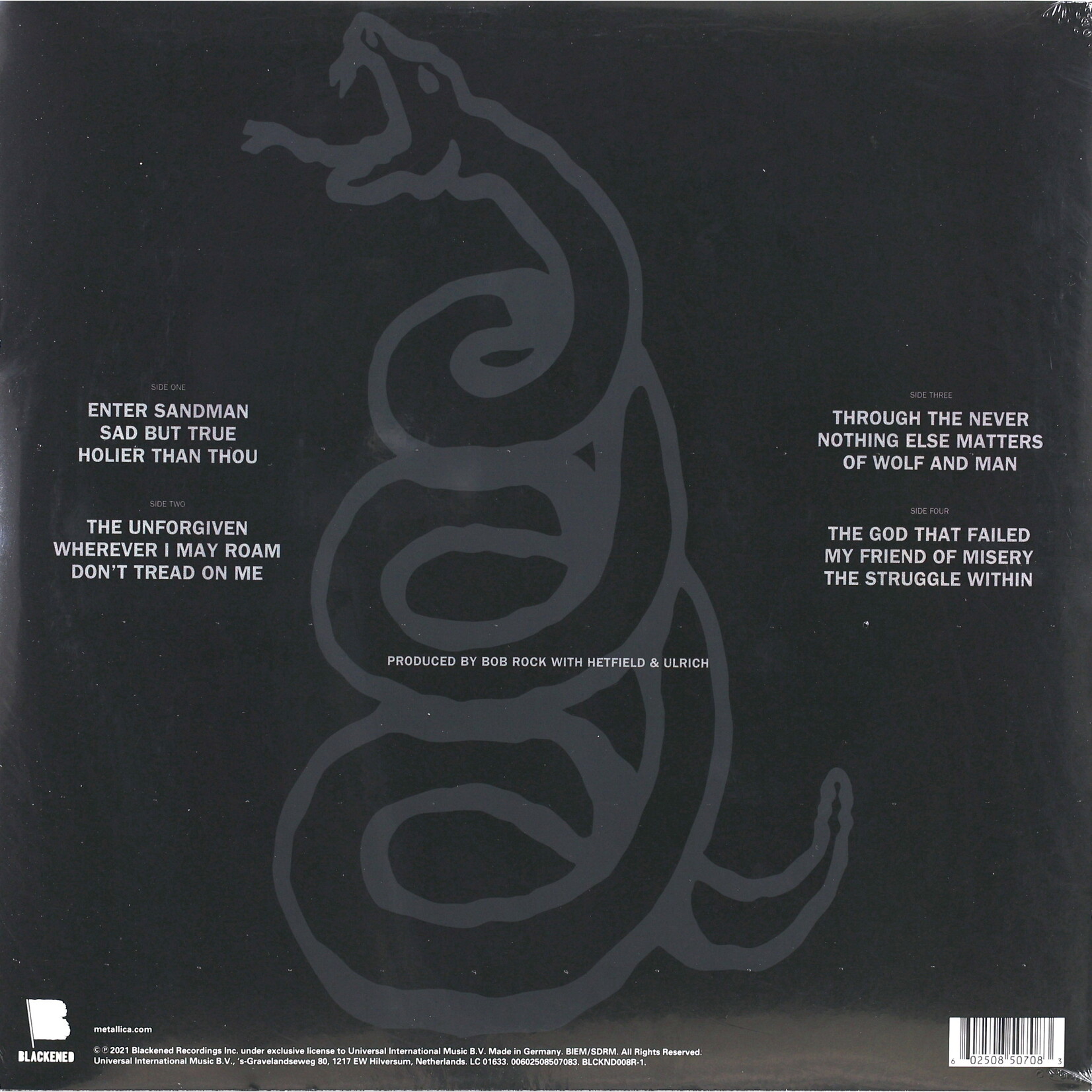 METALLICA - METALLICA - REMASTERED 2LP + DOWNLOAD CODE