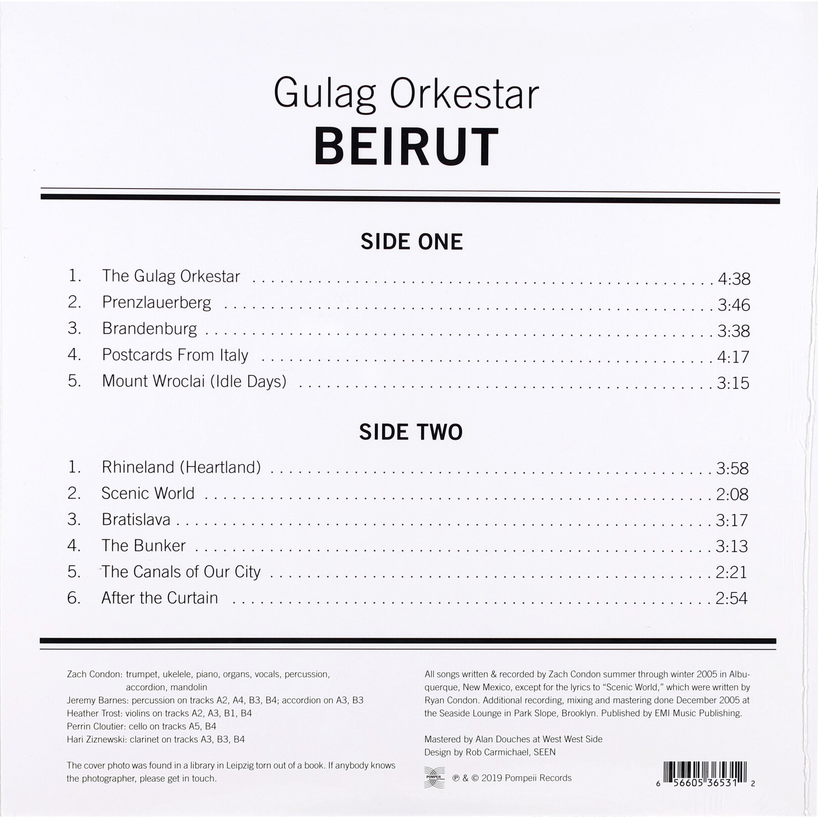 BEIRUT - GULAG ORKESTAR - LP