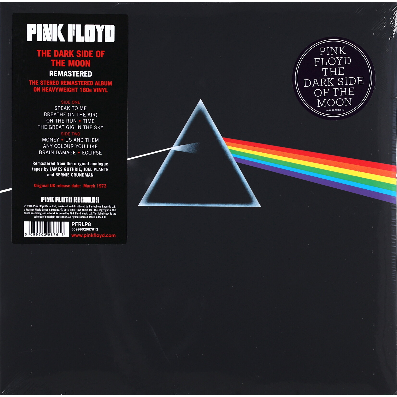 PINK FLOYD - DARK SIDE OF THE MOON - 50TH ANNIVERSARY REMASTERED GATEFOLD LP