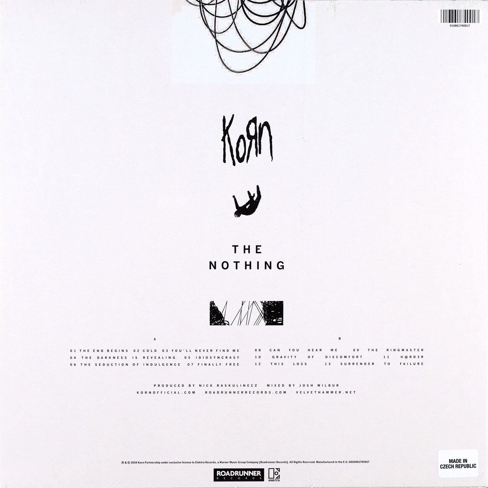 KORN -  THE NOTHING - COLOURED WHITE LP