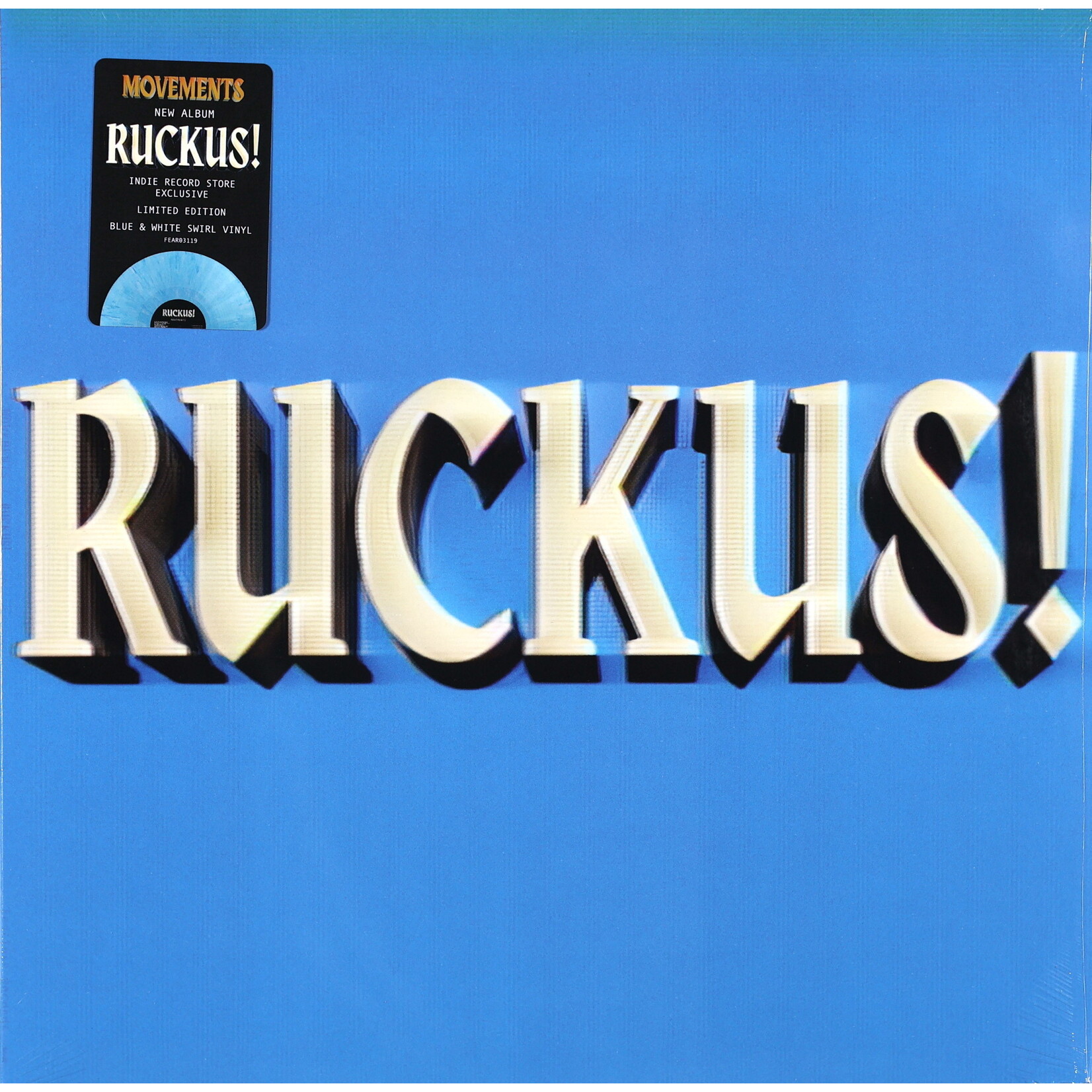 MOVEMENTS - RUCKUS! - LTD COLOURED BLUE & WHITE SWIRL LP