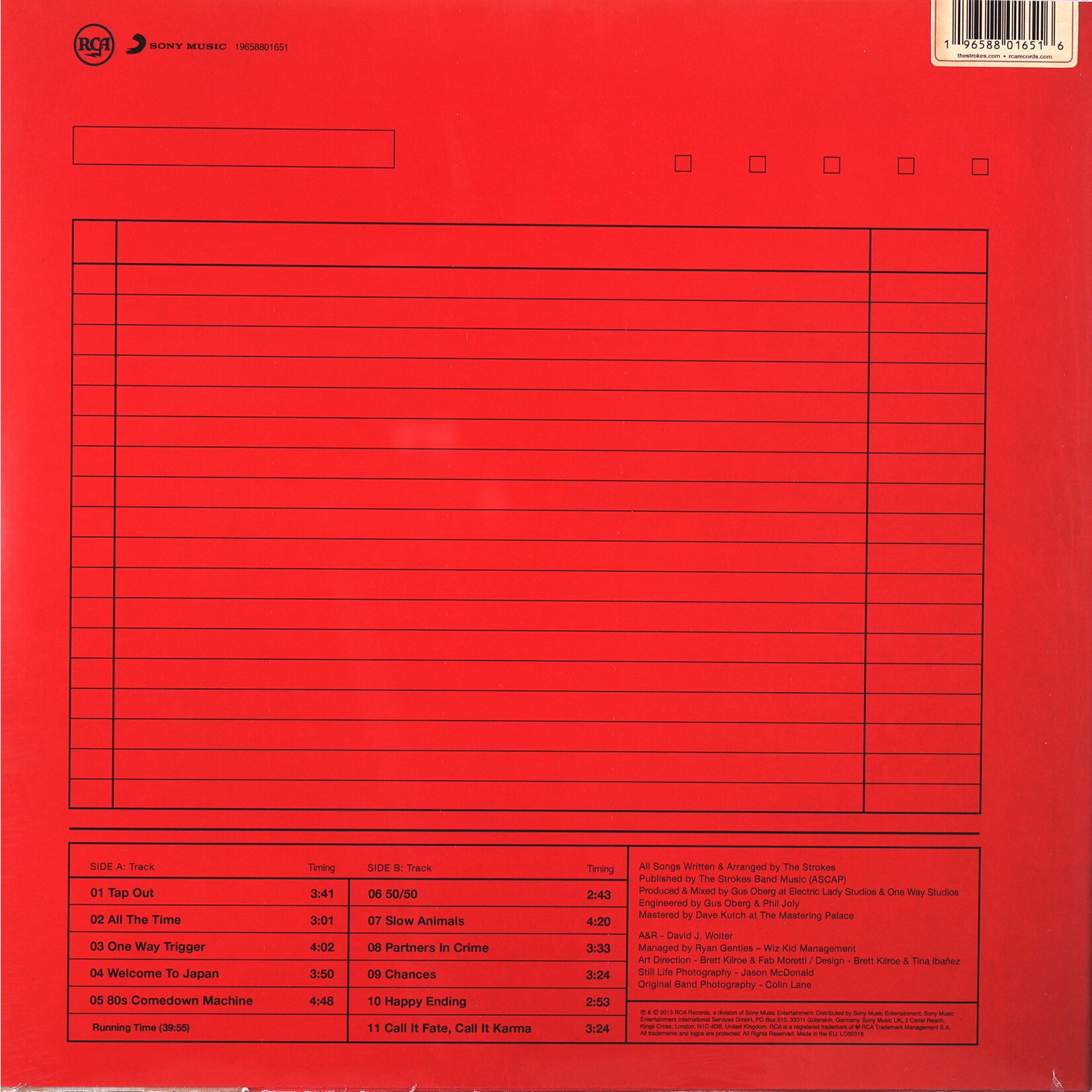 STROKES, THE - COMEDOWN MACHINE - LTD COLOURED YELLOW & RED MARBLED LP