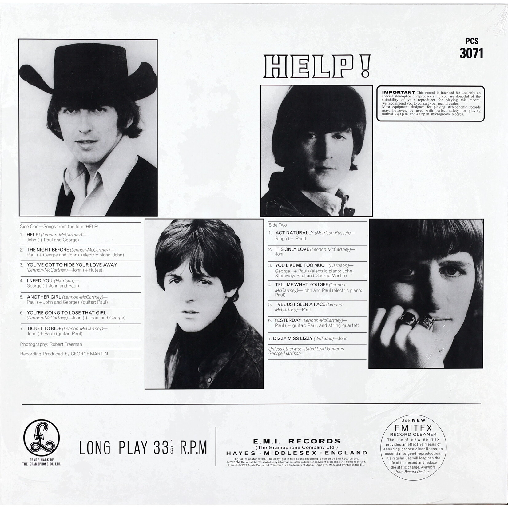 THE BEATLES - HELP! - REMASTERED LP