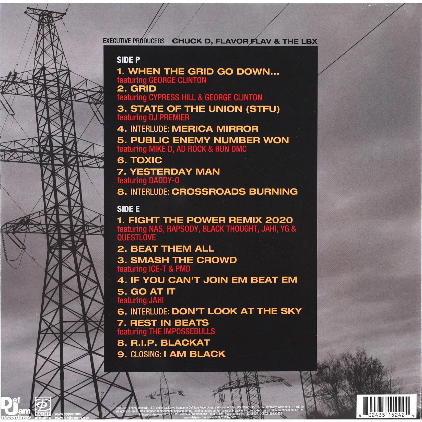 PUBLIC ENEMY - WHAT YOU GONNA DO WHEN THE GRID GOES DOWN? - GATEFOLD LP