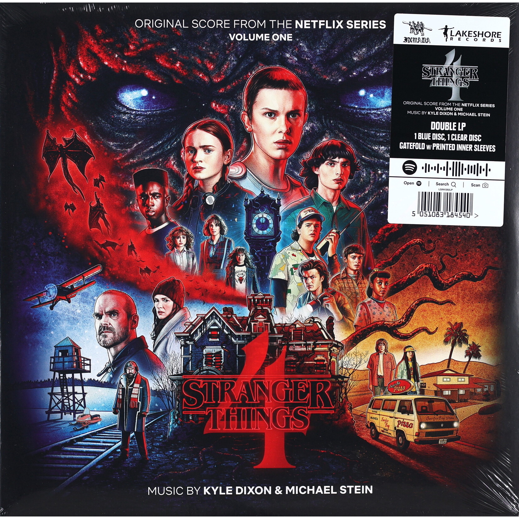 DIXON, KYLE & MICHAEL STEIN - STRANGER THINGS 4: VOLUME 1 - OST GATEFOLD COLOURED BLUE & PINK 2LP