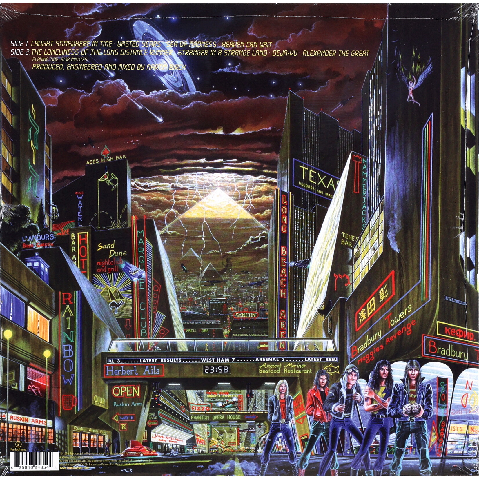 IRON MAIDEN - SOMEWHERE IN TIME - REISSUE LP