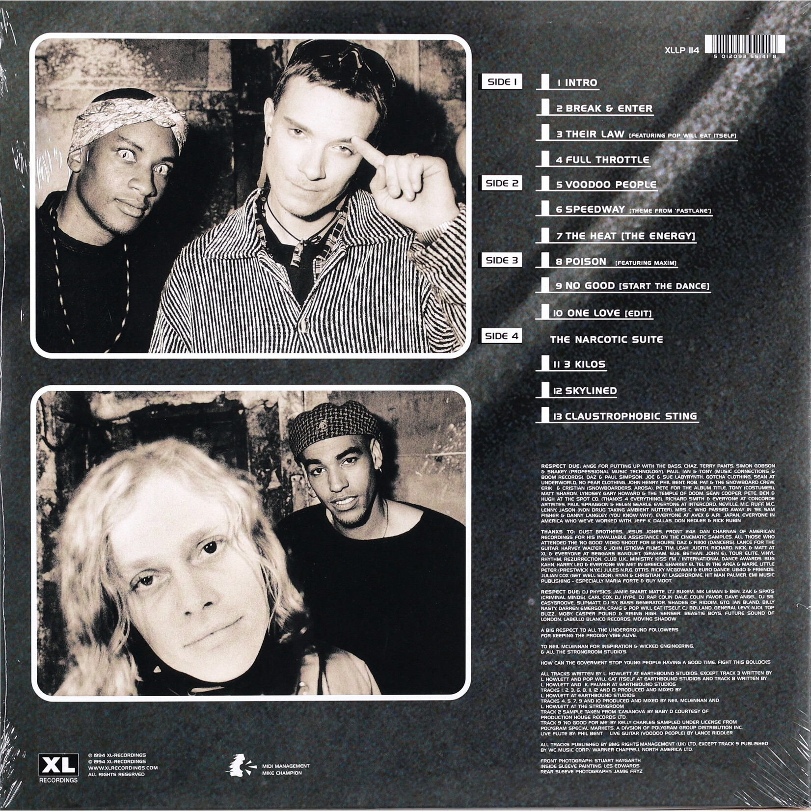 PRODIGY - MUSIC FOR THE JILTED GENE - GATEFOLD LP