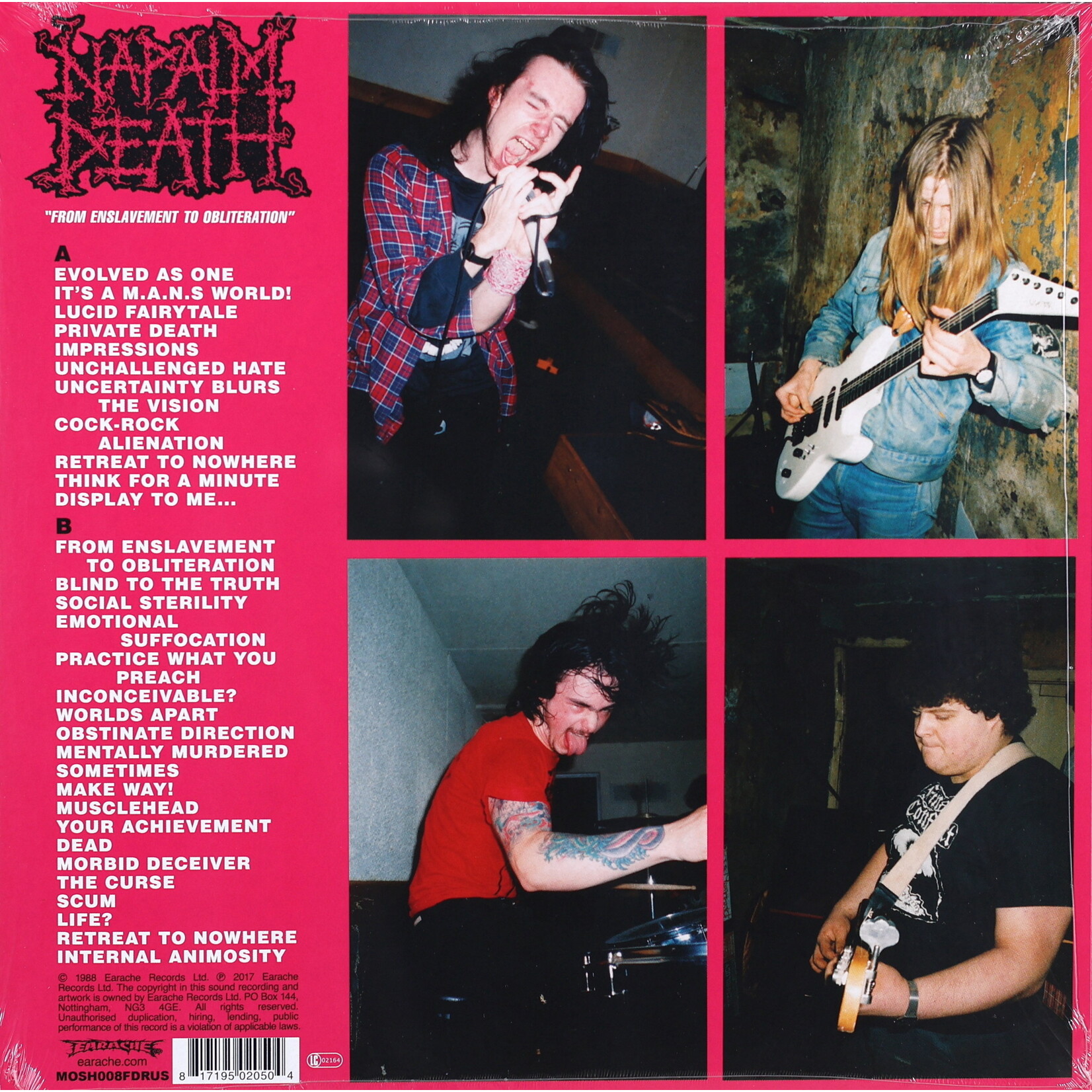 NAPALM DEATH - FROM ENSLAVEMENT TO OBLITERATION - REMASTERED LP