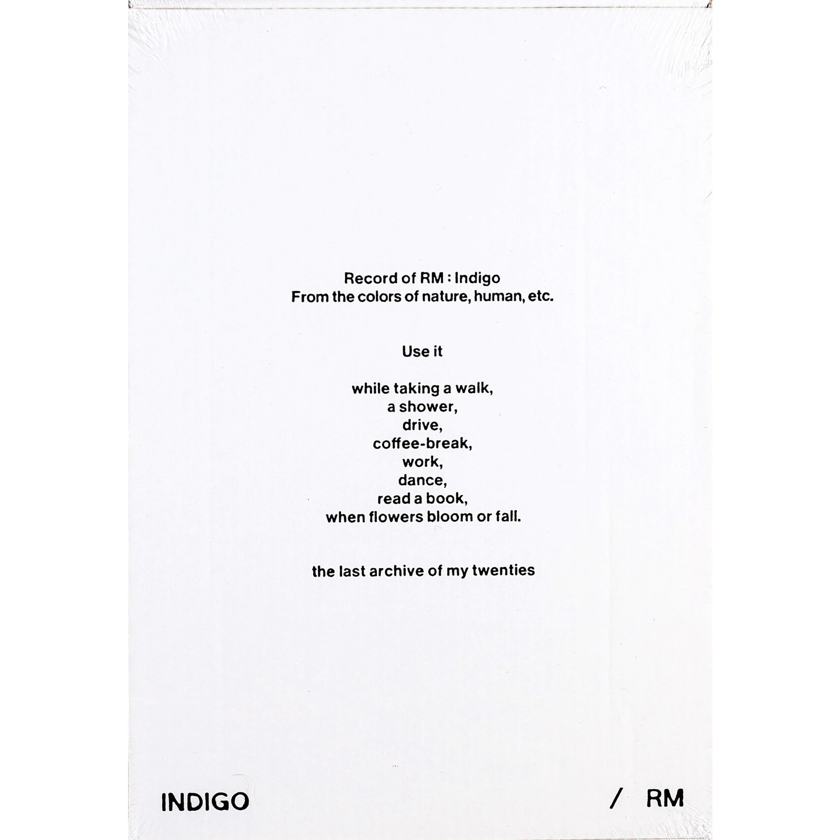 RM (BTS) - INDIGO - CD + BOOK