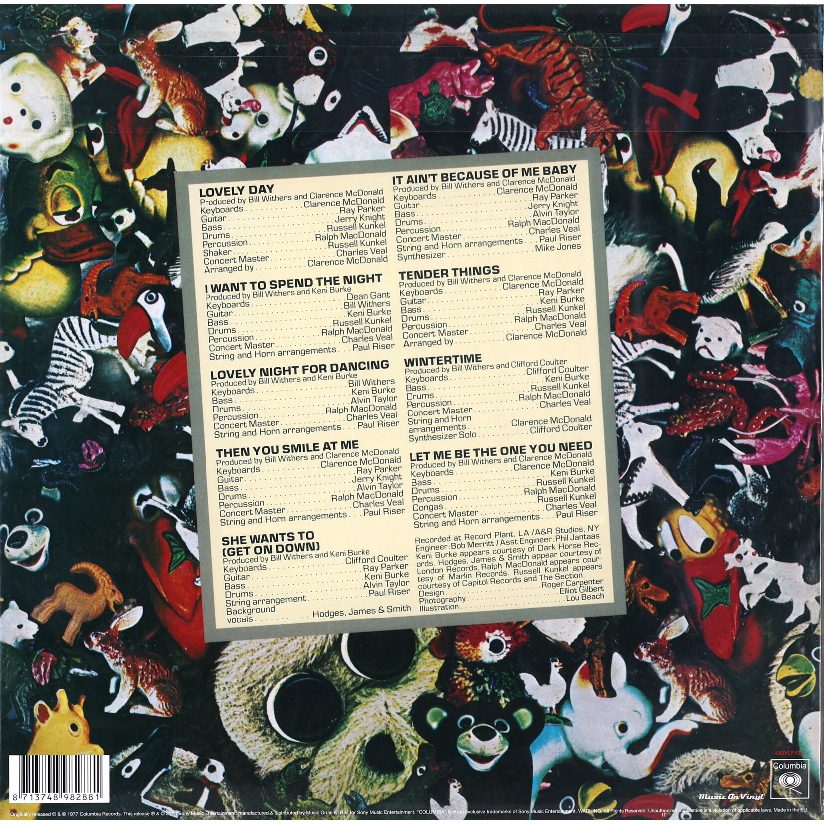 WITHERS, BILL - MENAGERIE - AUDIOPHILE LP