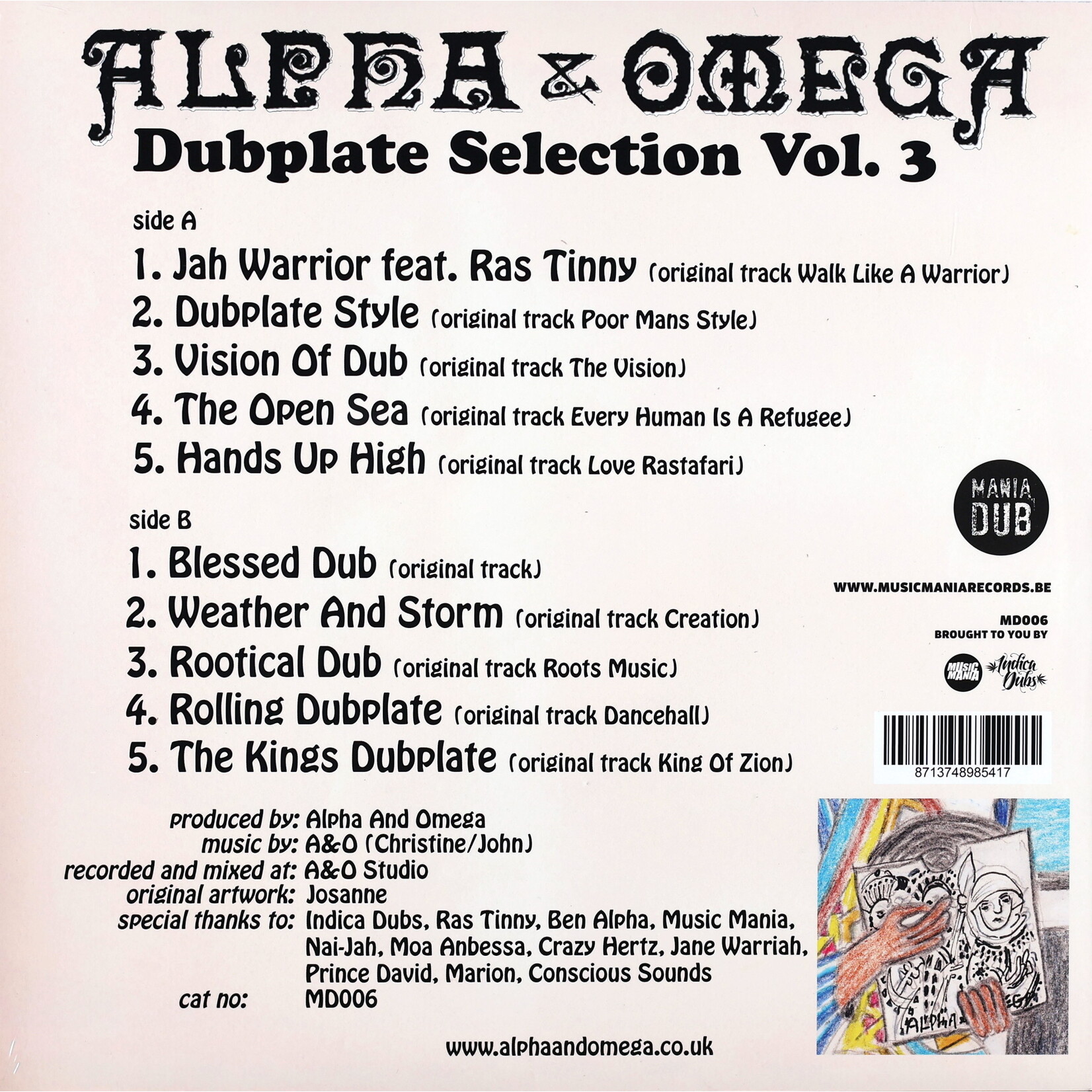 ALPHA & OMEGA - DUBPLATE SELECTION 3 - LP + DOWNLOAD CODE