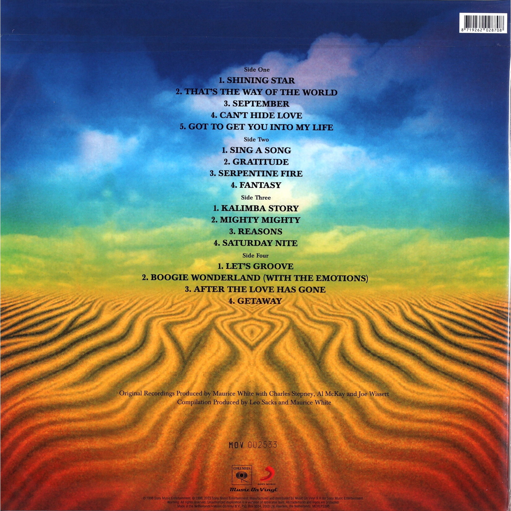 EARTH, WIND & FIRE - GREATEST HITS - GATEFOLD 2LP