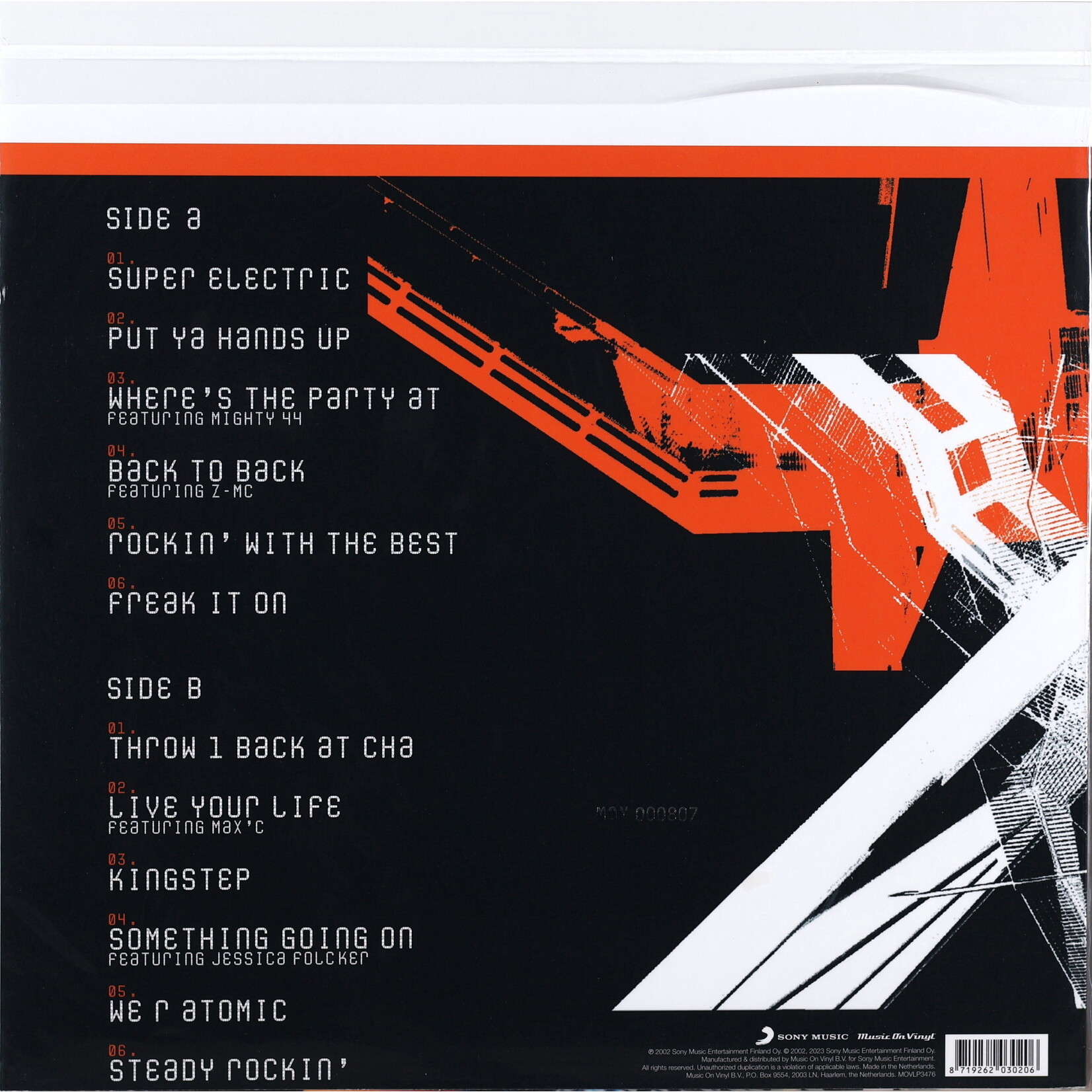 BOMFUNK MC'S - BURNIN' SNEAKERS - LTD 1000 PRESS COLOURED FLAMING LP