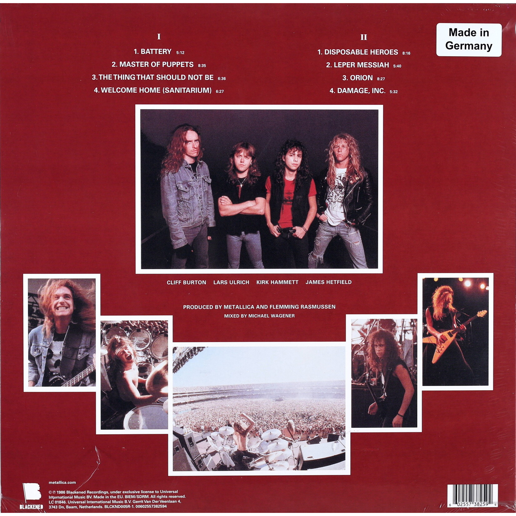 METALLICA - MASTER OF PUPPETS - REMASTERED LP