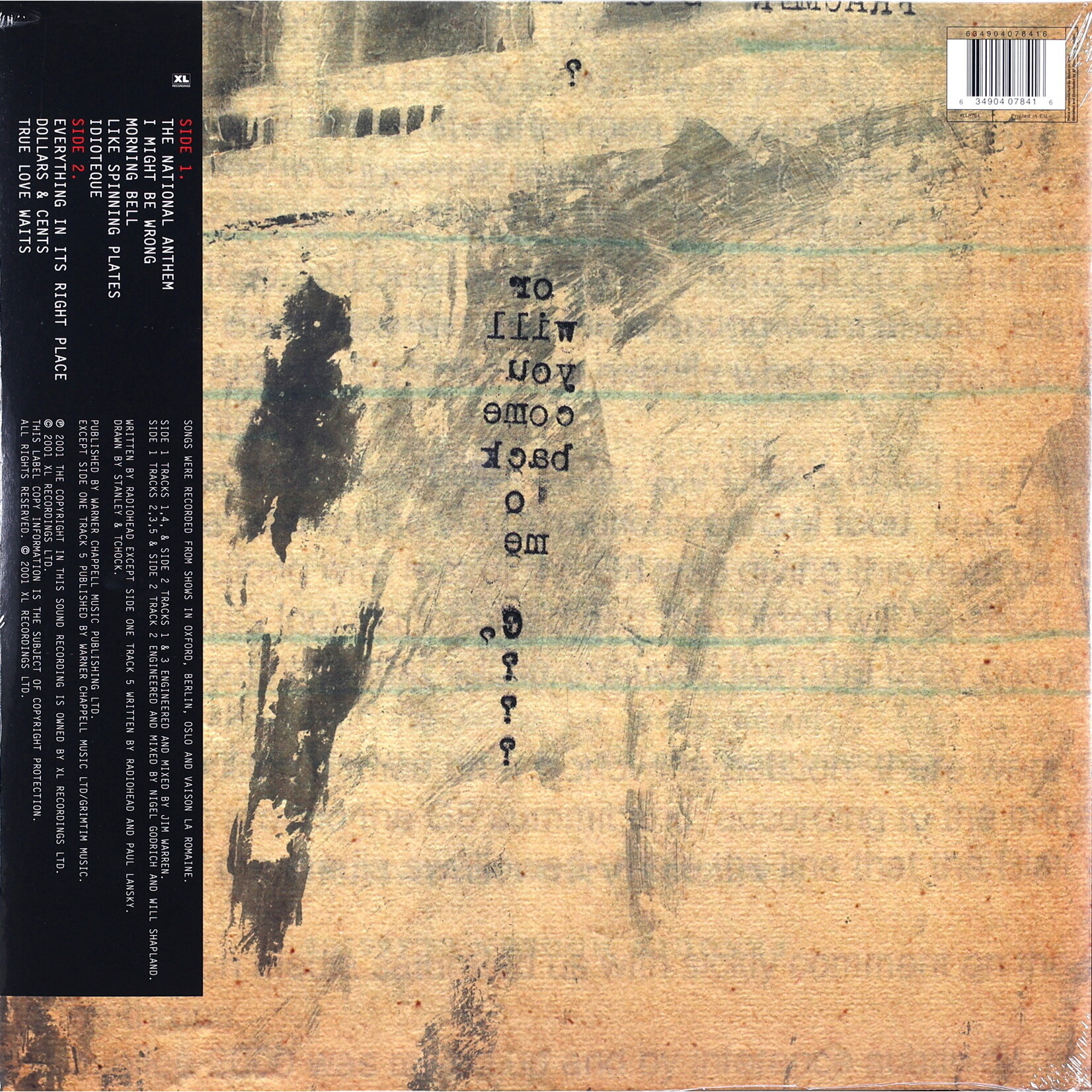 RADIOHEAD - I MIGHT BE WRONG - GATEFOLD LP