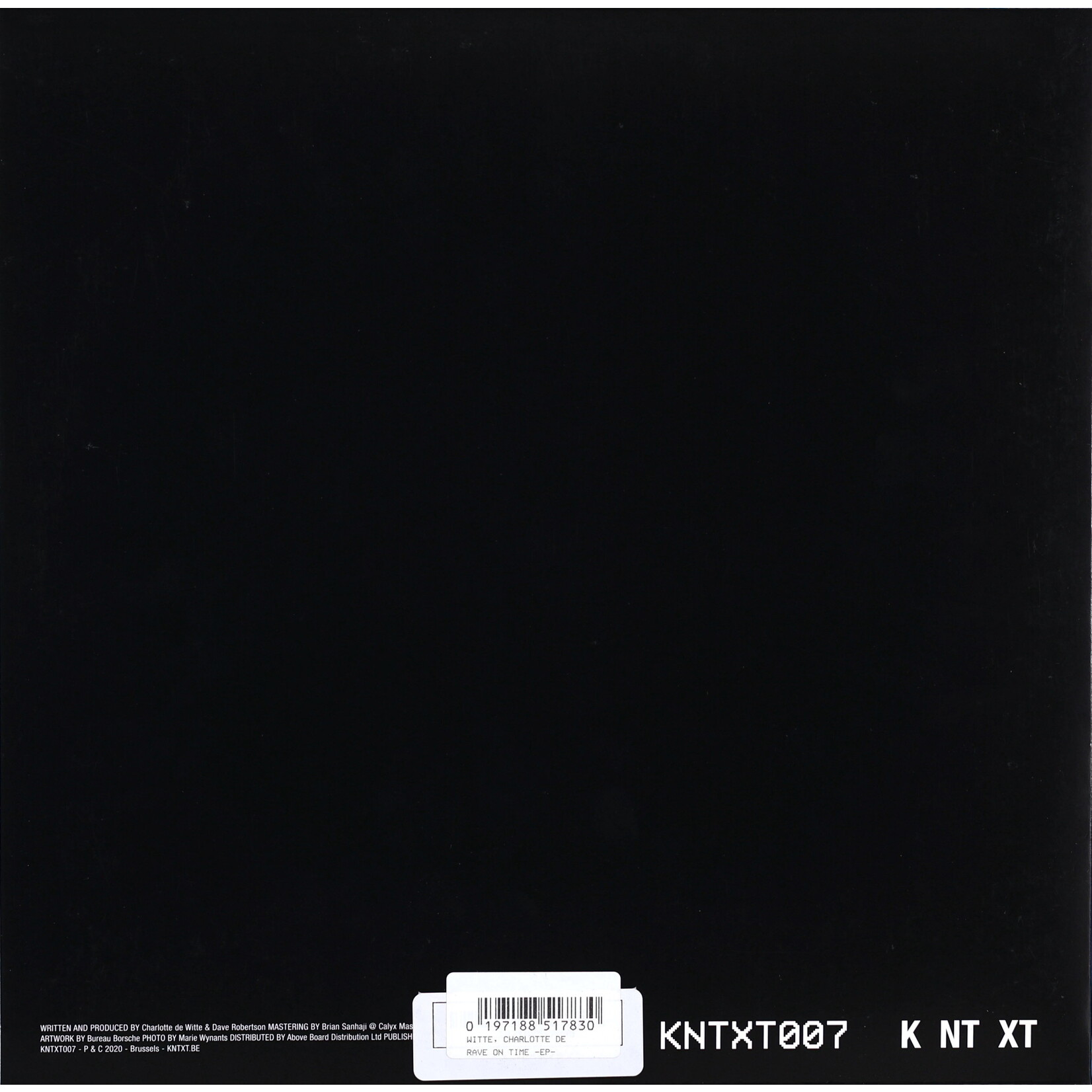 WITTE, CHARLOTTE DE - RAVE ON TIME - 12INCH EP