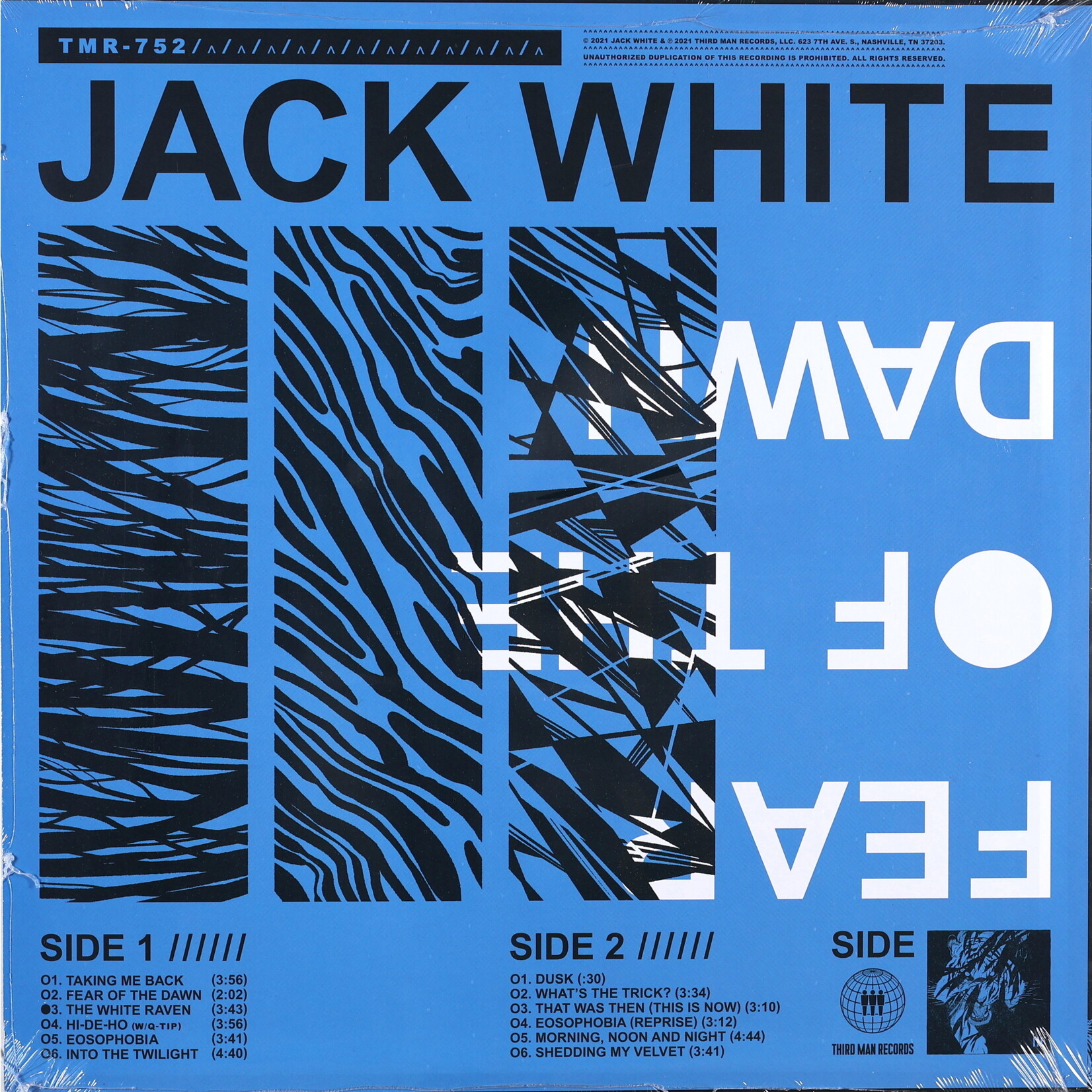 WHITE, JACK - FEAR OF THE DAWN - COLOURED ASTRONOMICAL BLUE LP