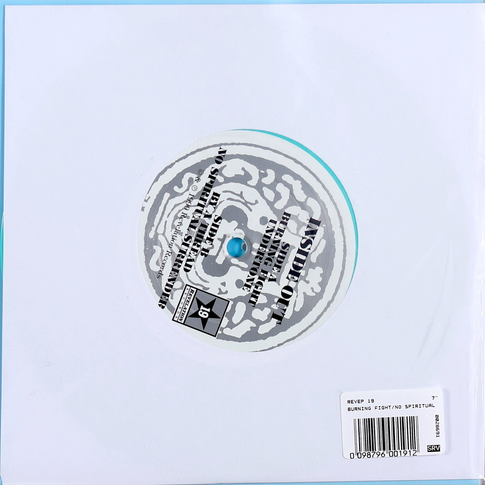 INSIDE OUT  - 7"-BURNING FIGHT/NO SPIRITUAL SURRENDER