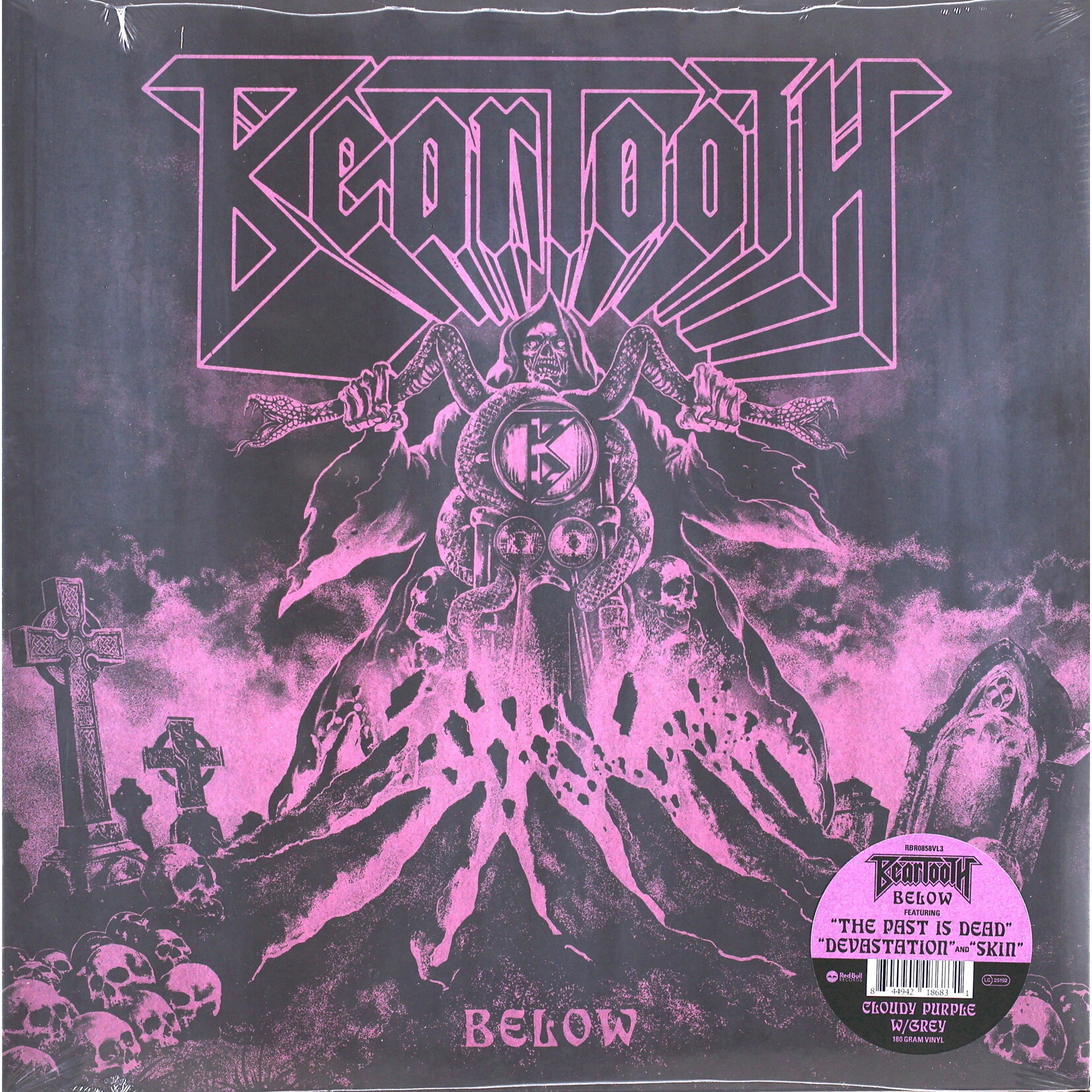 BEARTOOTH - BELOW - GATEFOLD COLOURED CLOUDY PURPLE & GREY LP