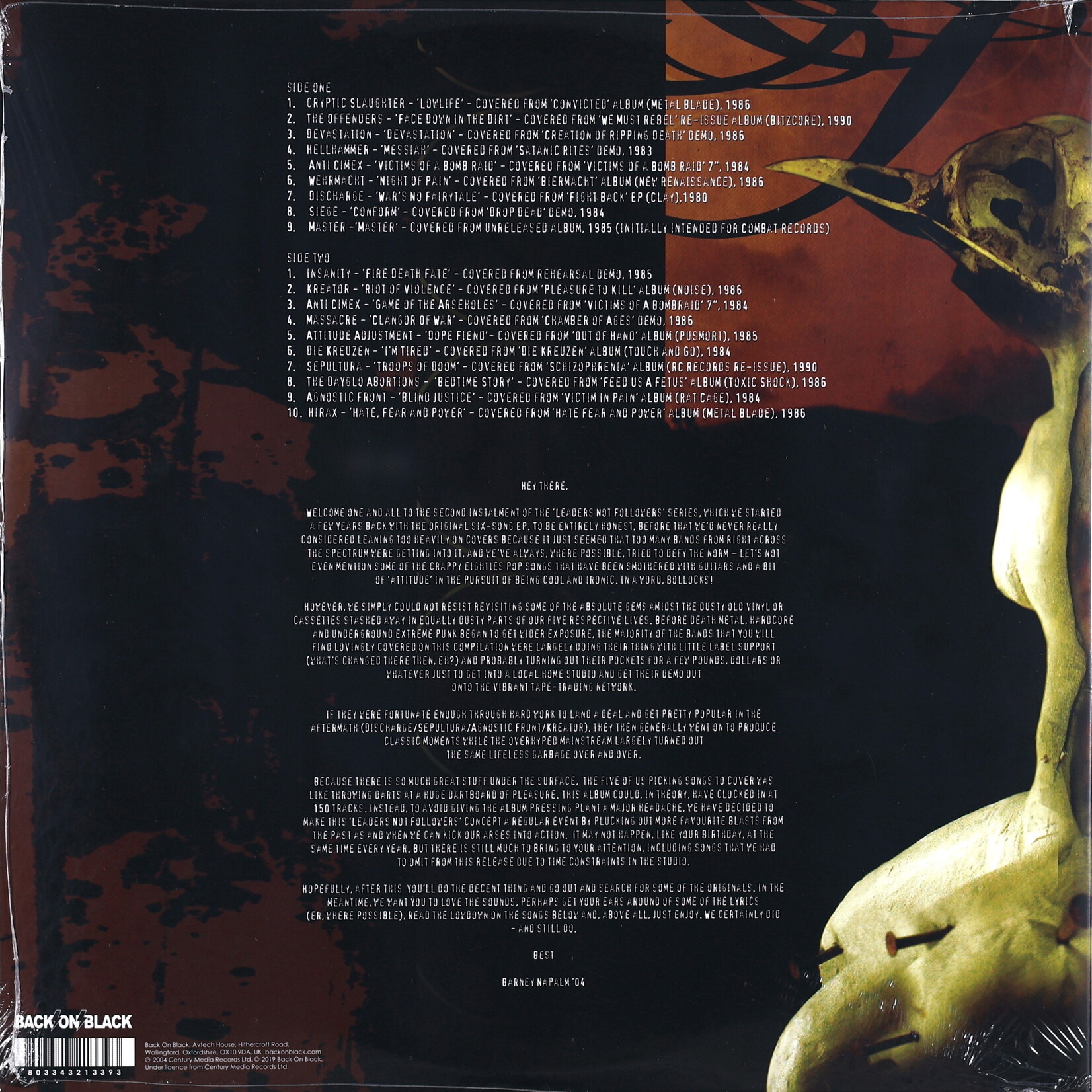 NAPALM DEATH - LEADERS NOT FOLLOWERS PT.2 - LTD DELUXE COLOURED YELLOW IMPORT LP